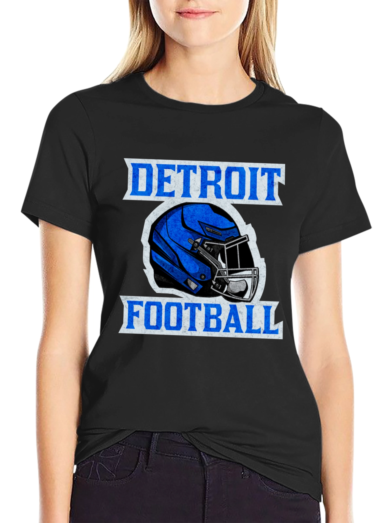 Detroit Football Helmet Graphic Tee