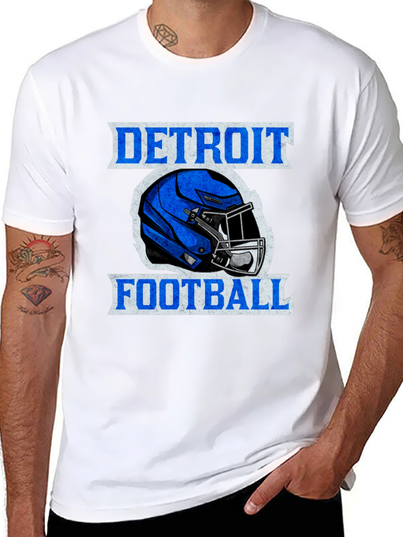 Detroit Football Helmet Graphic Tee