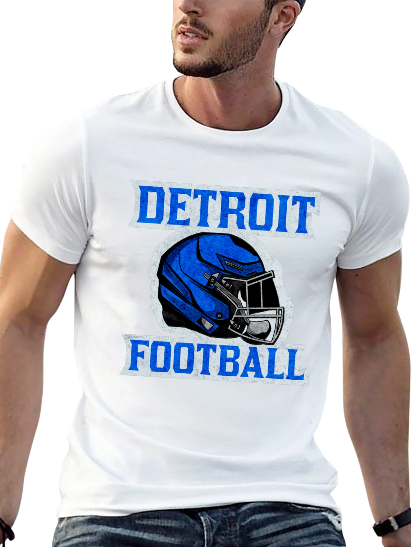 Detroit Football Helmet Graphic Tee