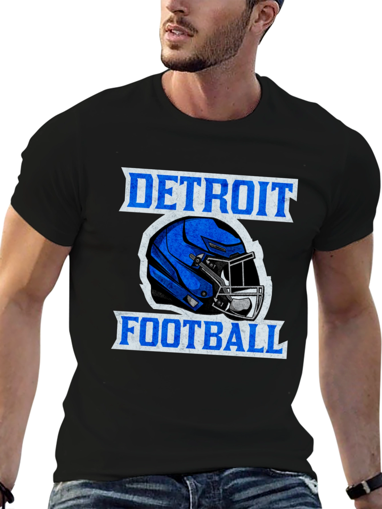 Detroit Football Helmet Graphic Tee