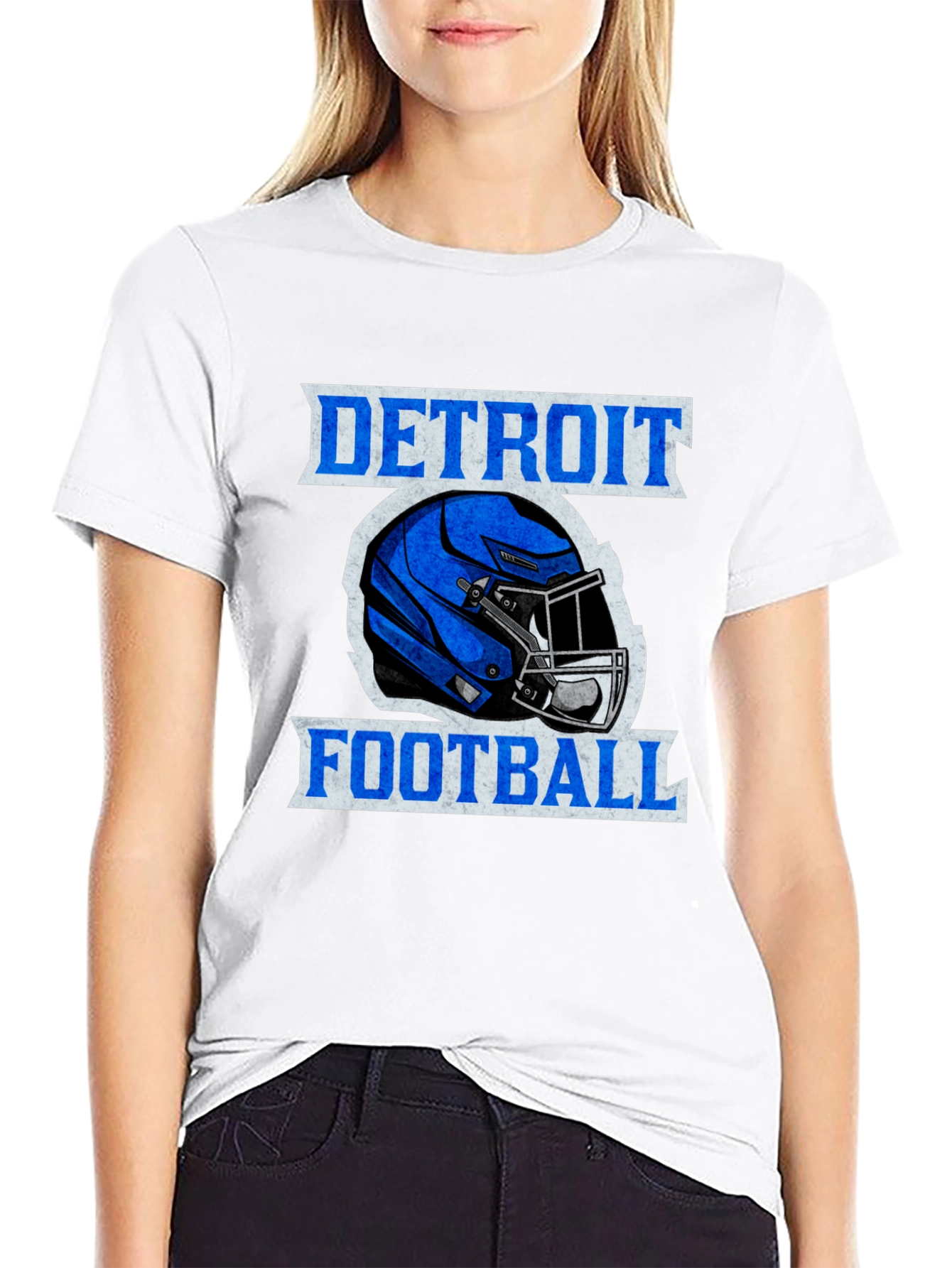 Detroit Football Helmet Graphic Tee