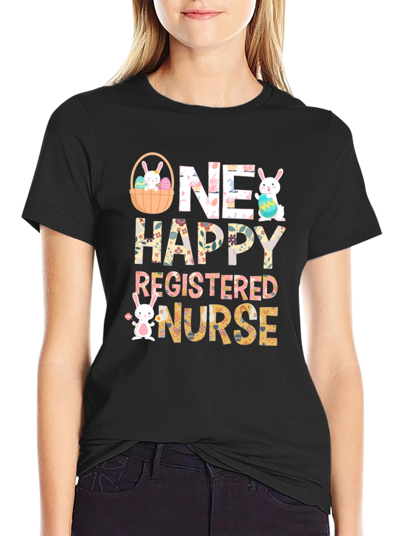 One Happy Registered Nurse Easter T-Shirt