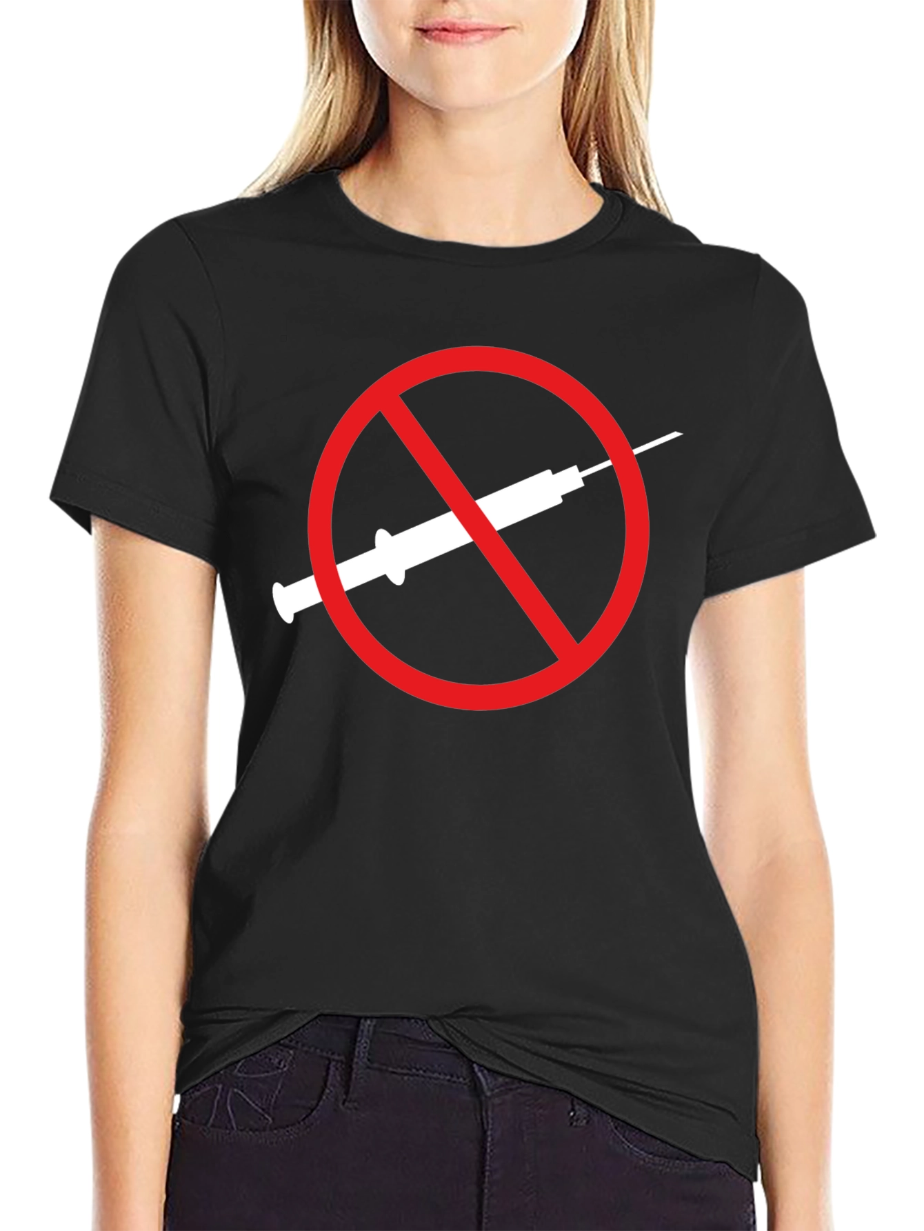 Anti-Vaccine T-Shirt Black Graphic Tee