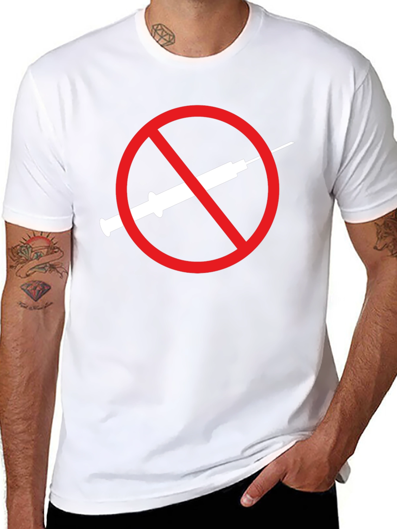 Anti-Vaccine T-Shirt Black Graphic Tee