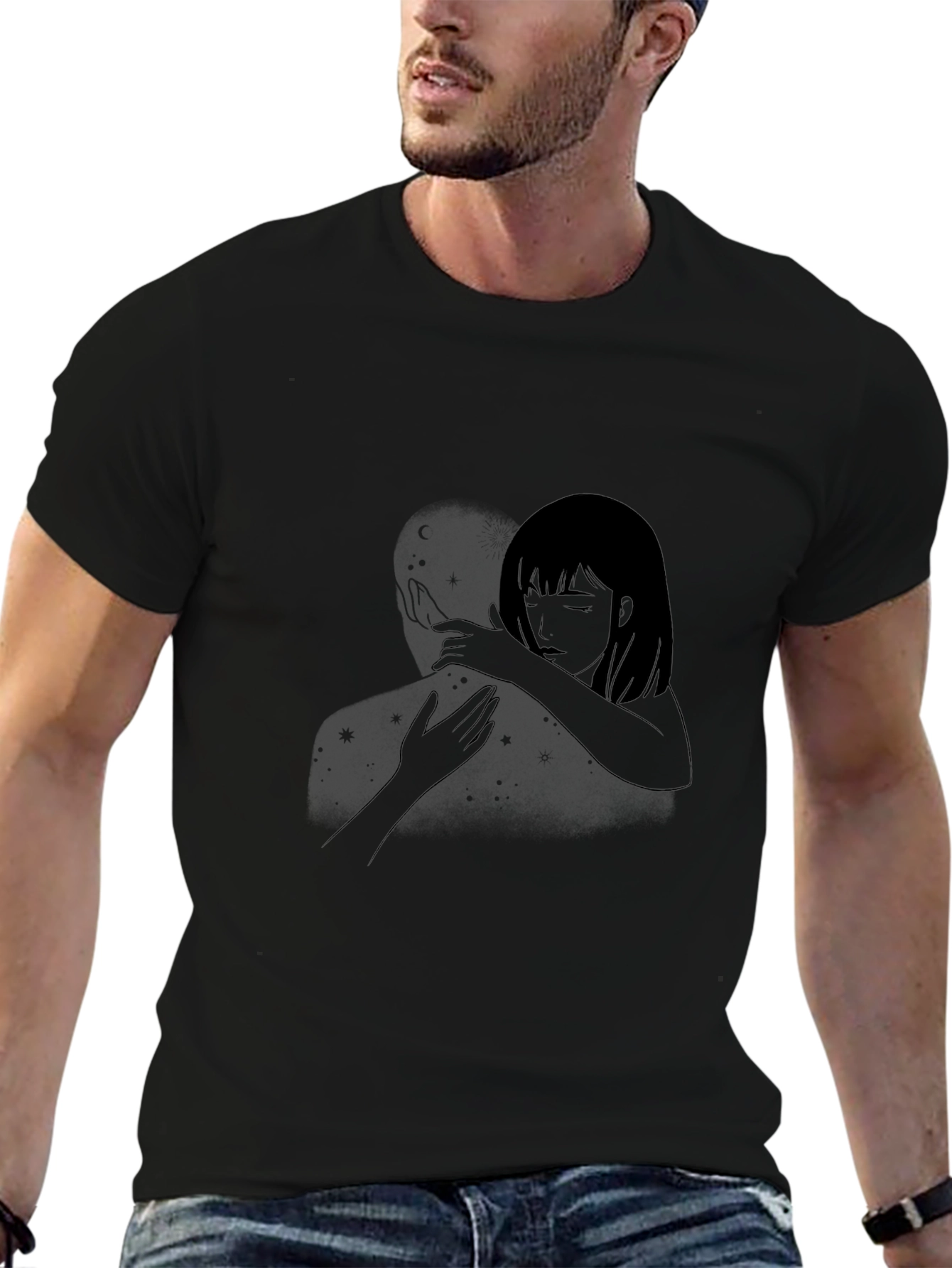 Embrace Graphic Tee - Stylish Black Comfort