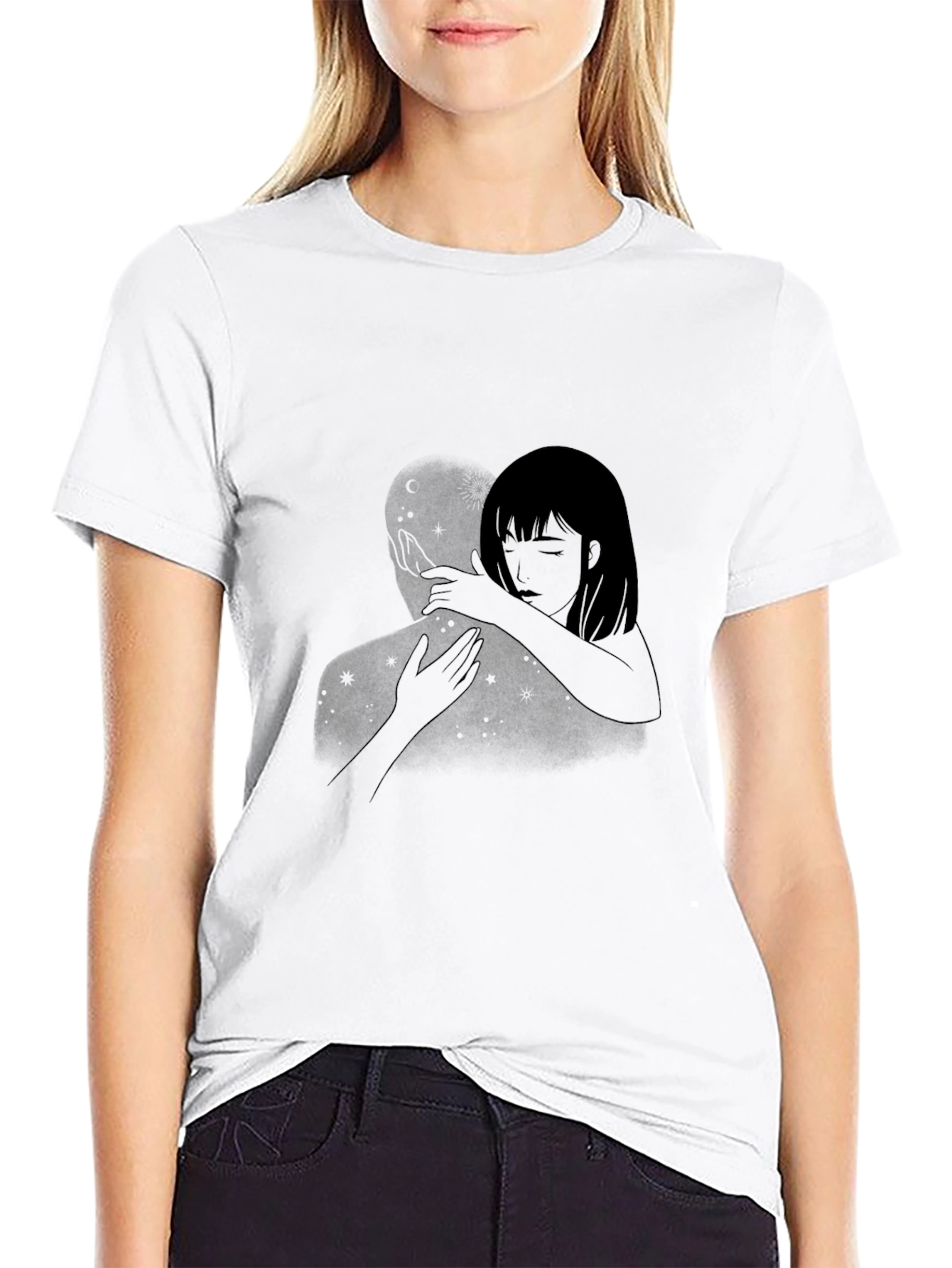 Embrace Graphic Tee - Stylish Black Comfort