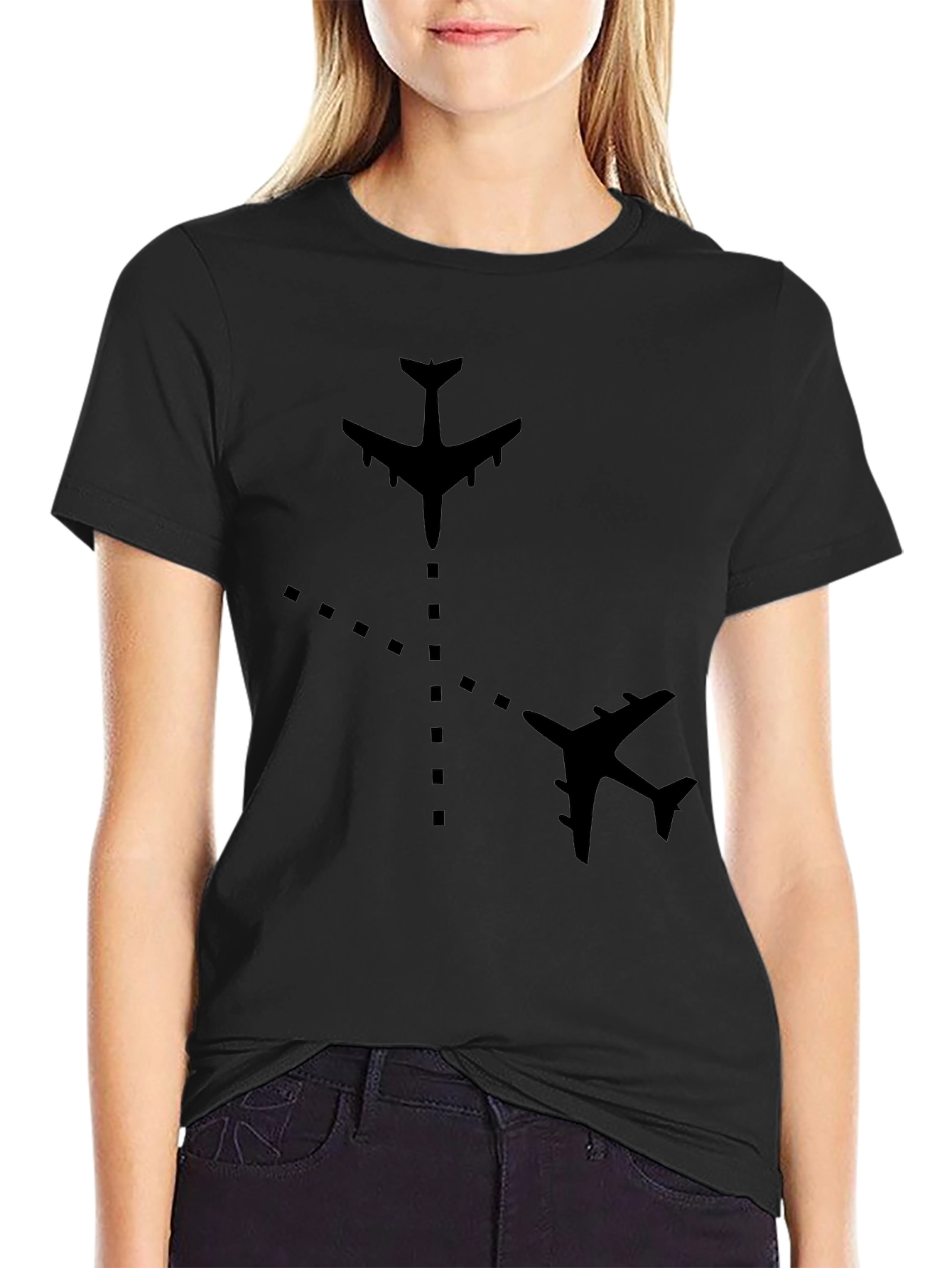 Aviation Path Black T-Shirt