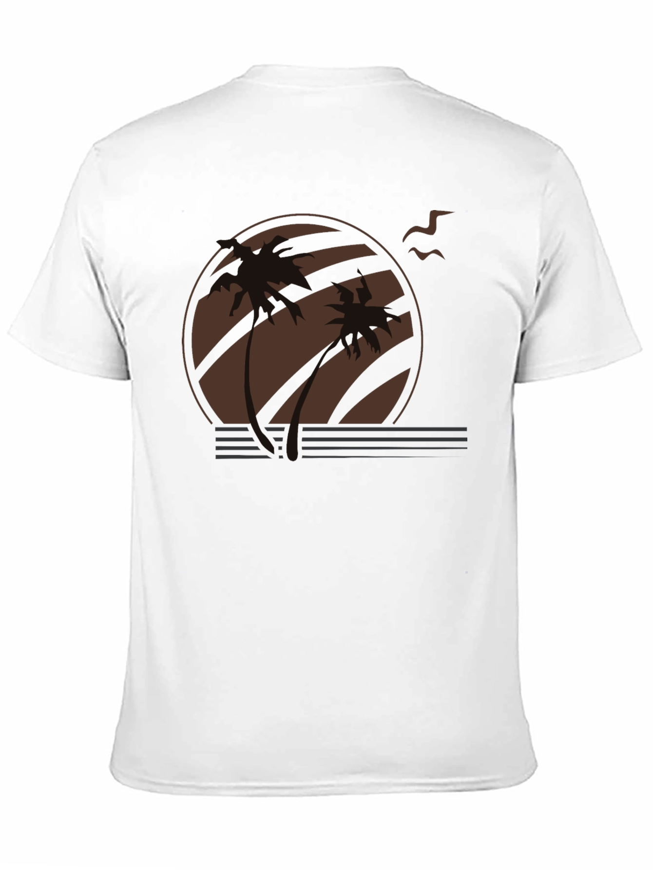 Sunset Palm Tree Graphic Tee - Retro Style