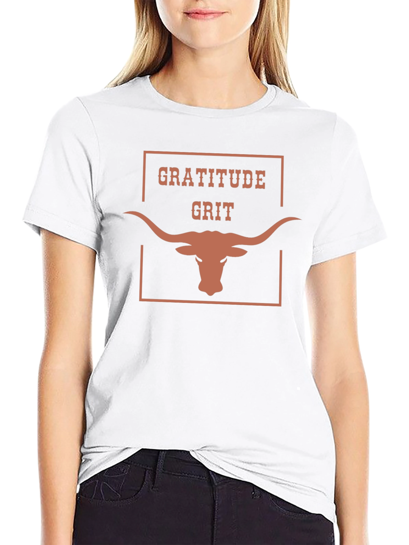 Gratitude Grit Steer Graphic Tee