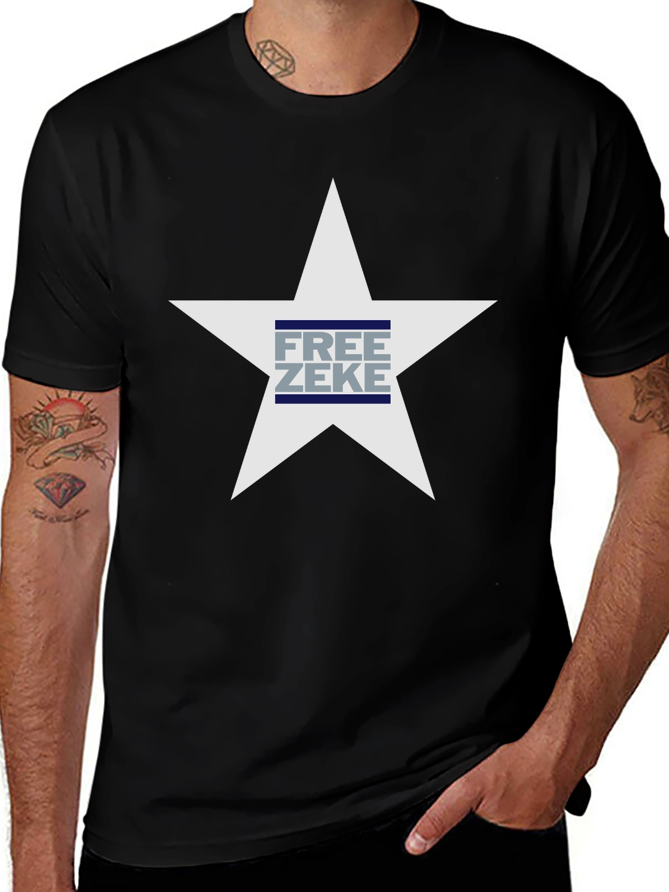 Free Zeke Star Graphic T-Shirt - Mens