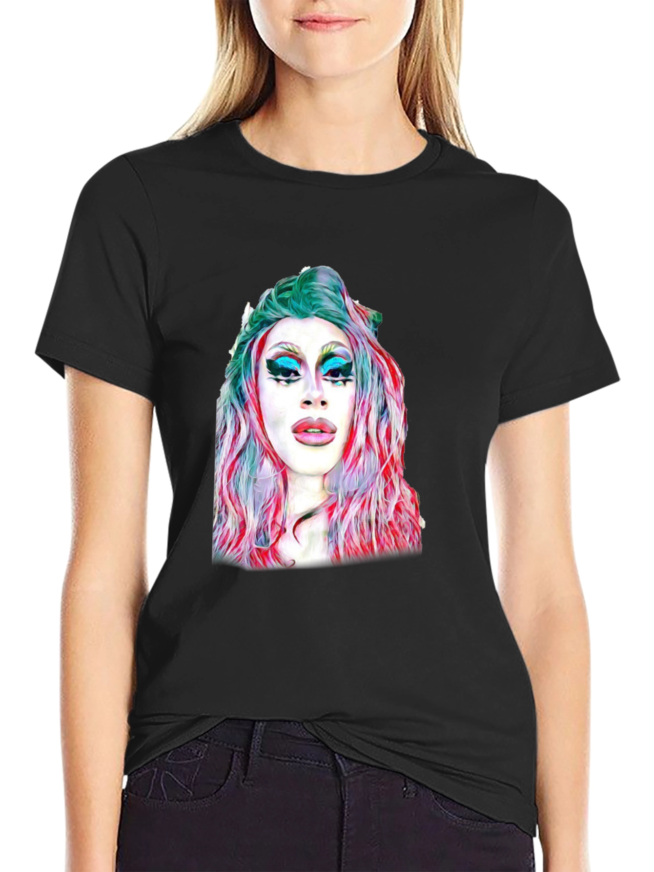 Drag Queen Graphic Tee - Unique Artistic Design