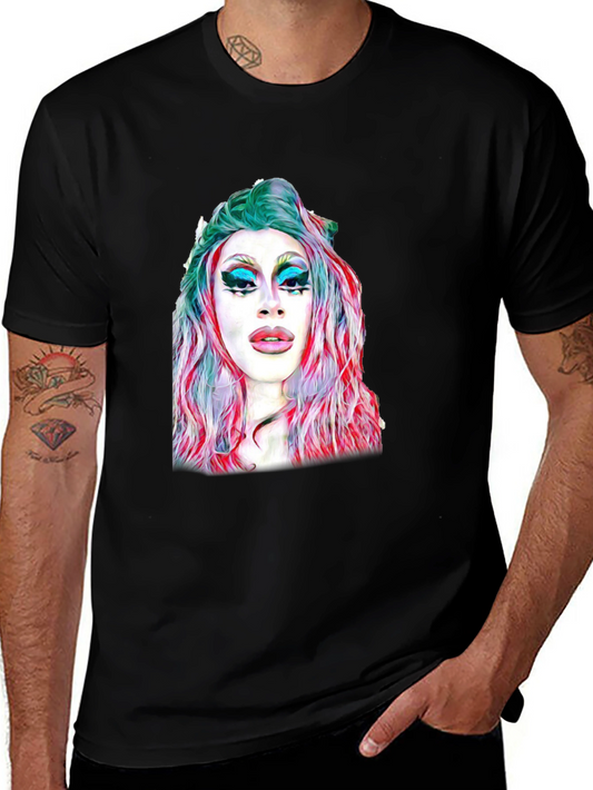 Drag Queen Graphic Tee - Unique Artistic Design