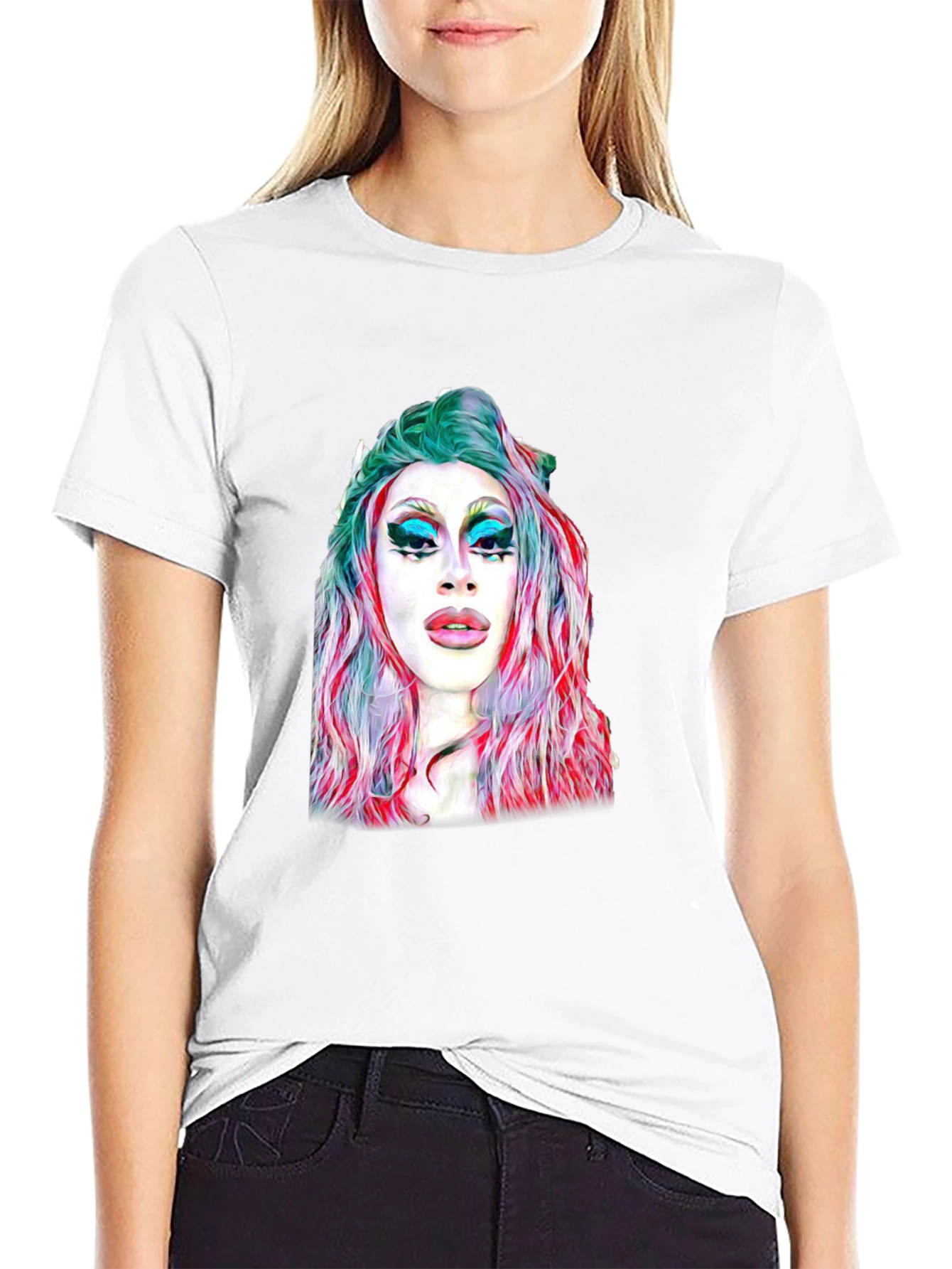 Drag Queen Graphic Tee - Unique Artistic Design