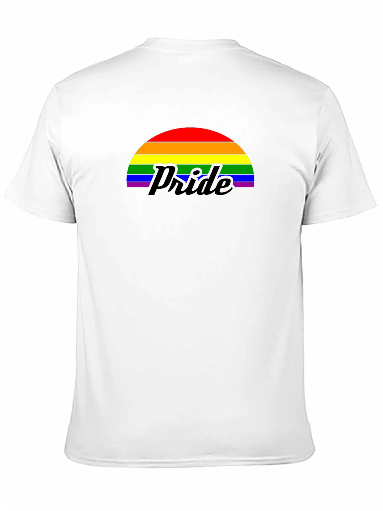 Pride Rainbow Graphic Tee - Black