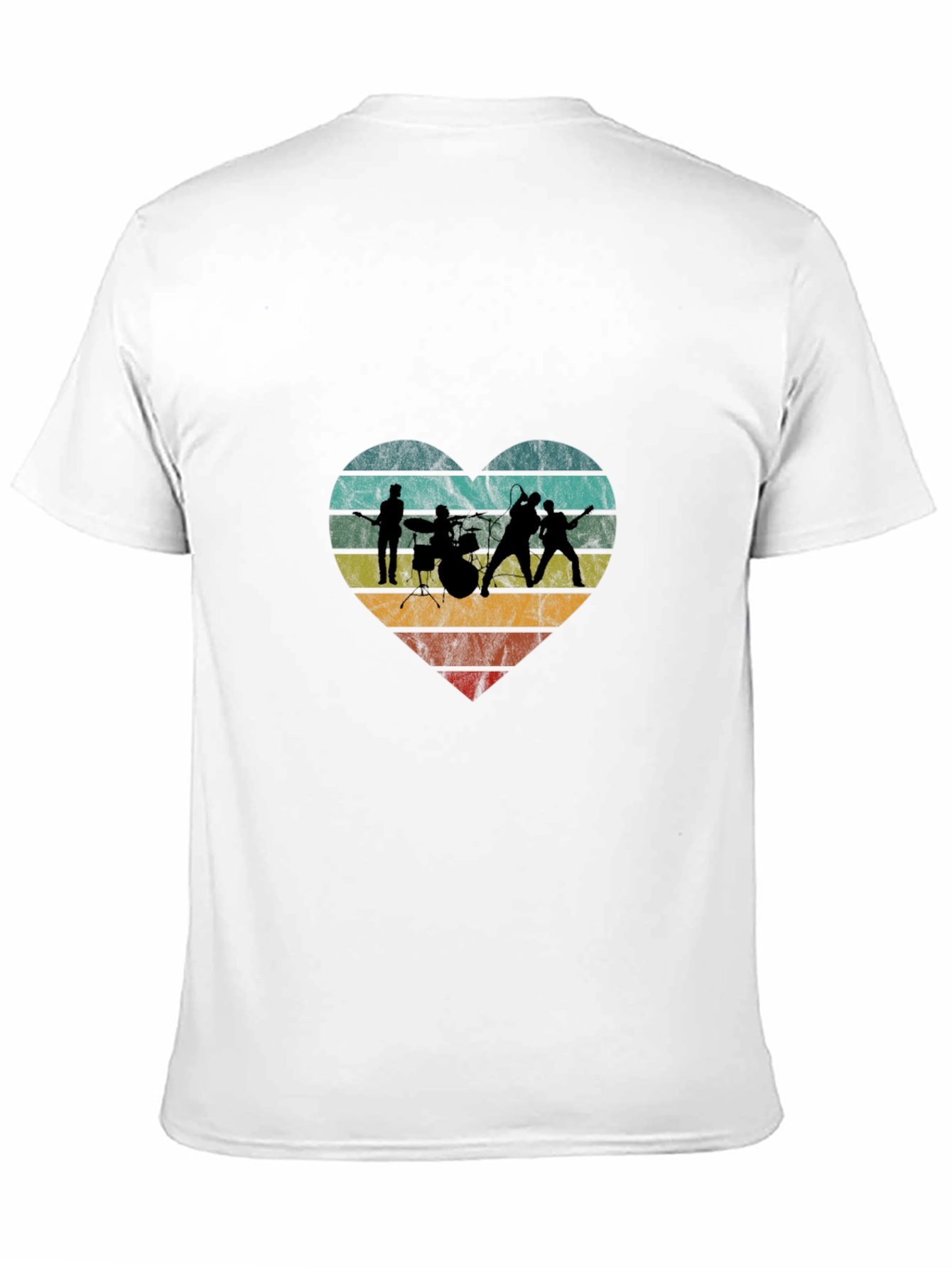 Band Heart Graphic Tee - Rock Music Fan T-Shirt