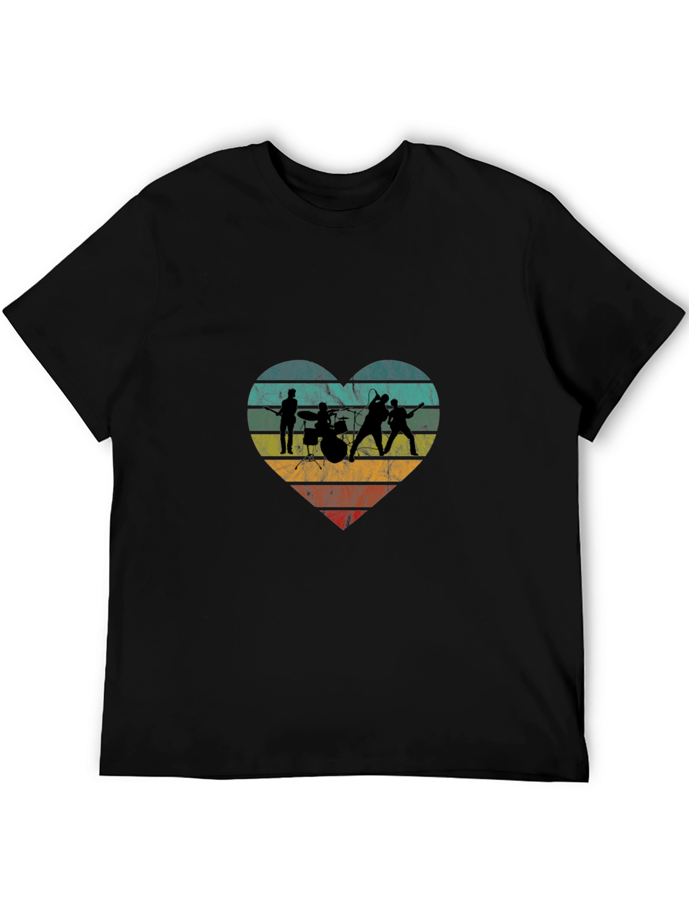 Band Heart Graphic Tee - Rock Music Fan T-Shirt