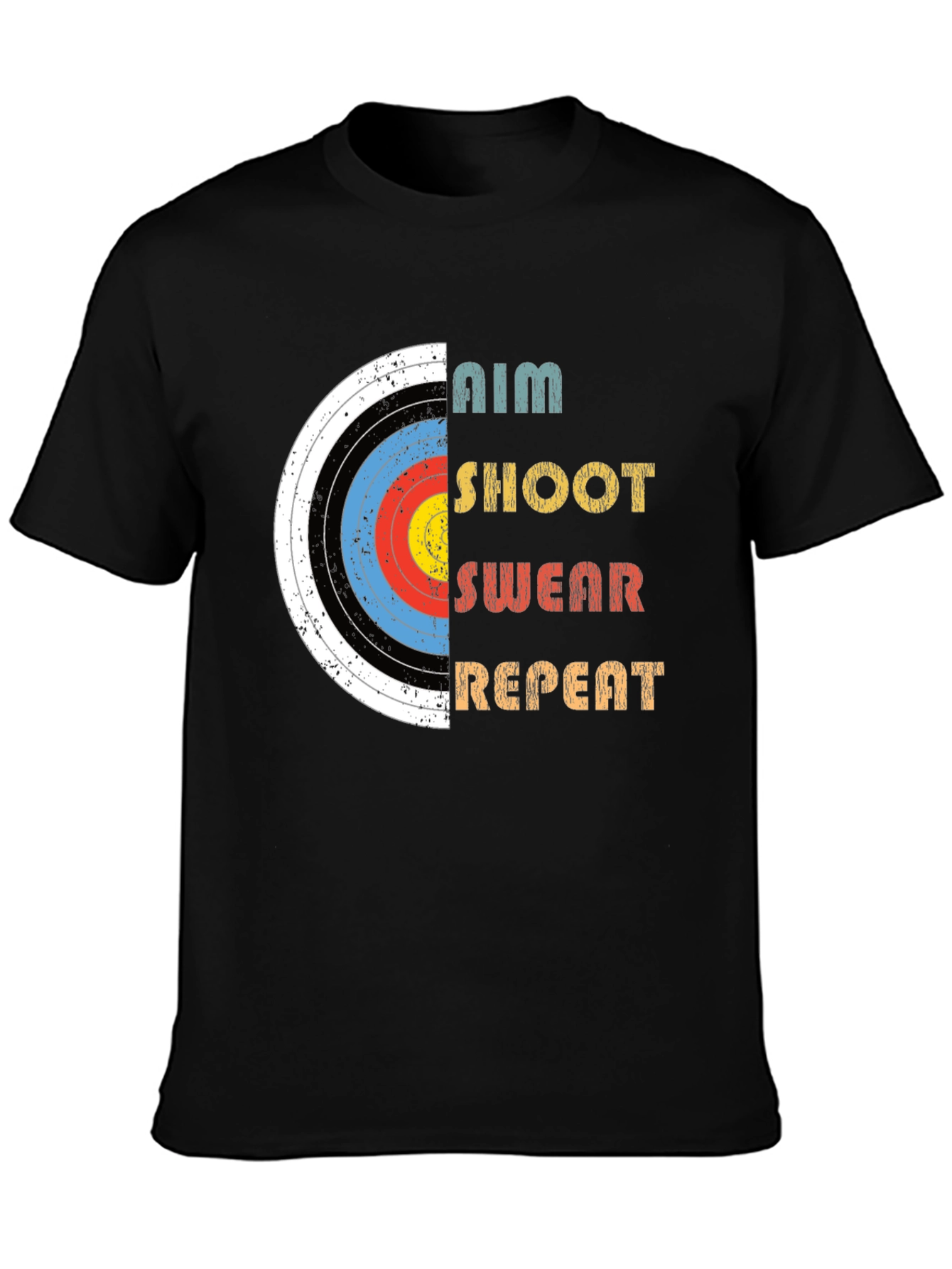 Archery Aim Shoot Swear Repeat Graphic Tee