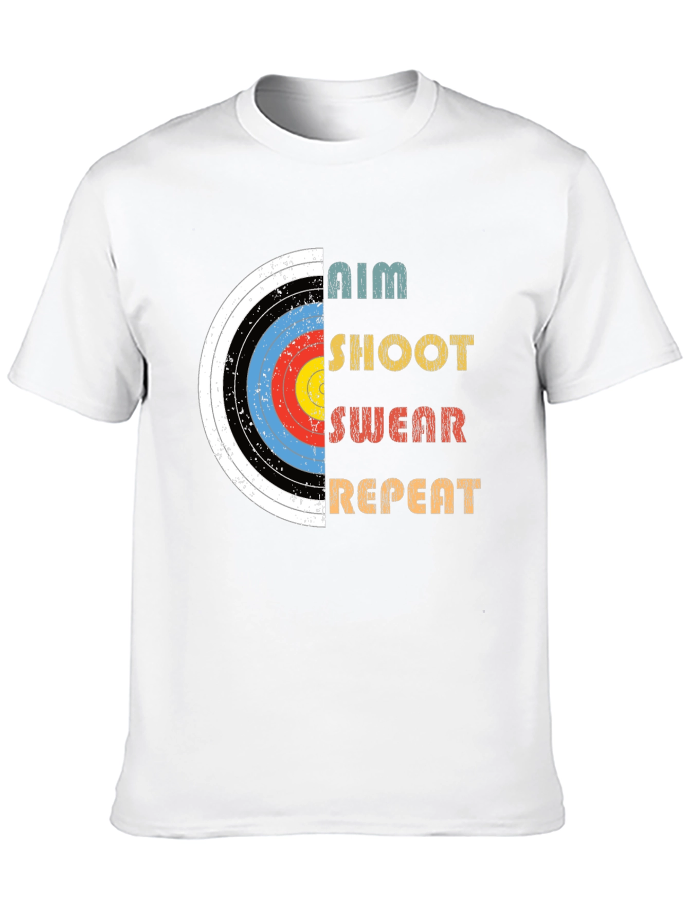 Archery Aim Shoot Swear Repeat Graphic Tee