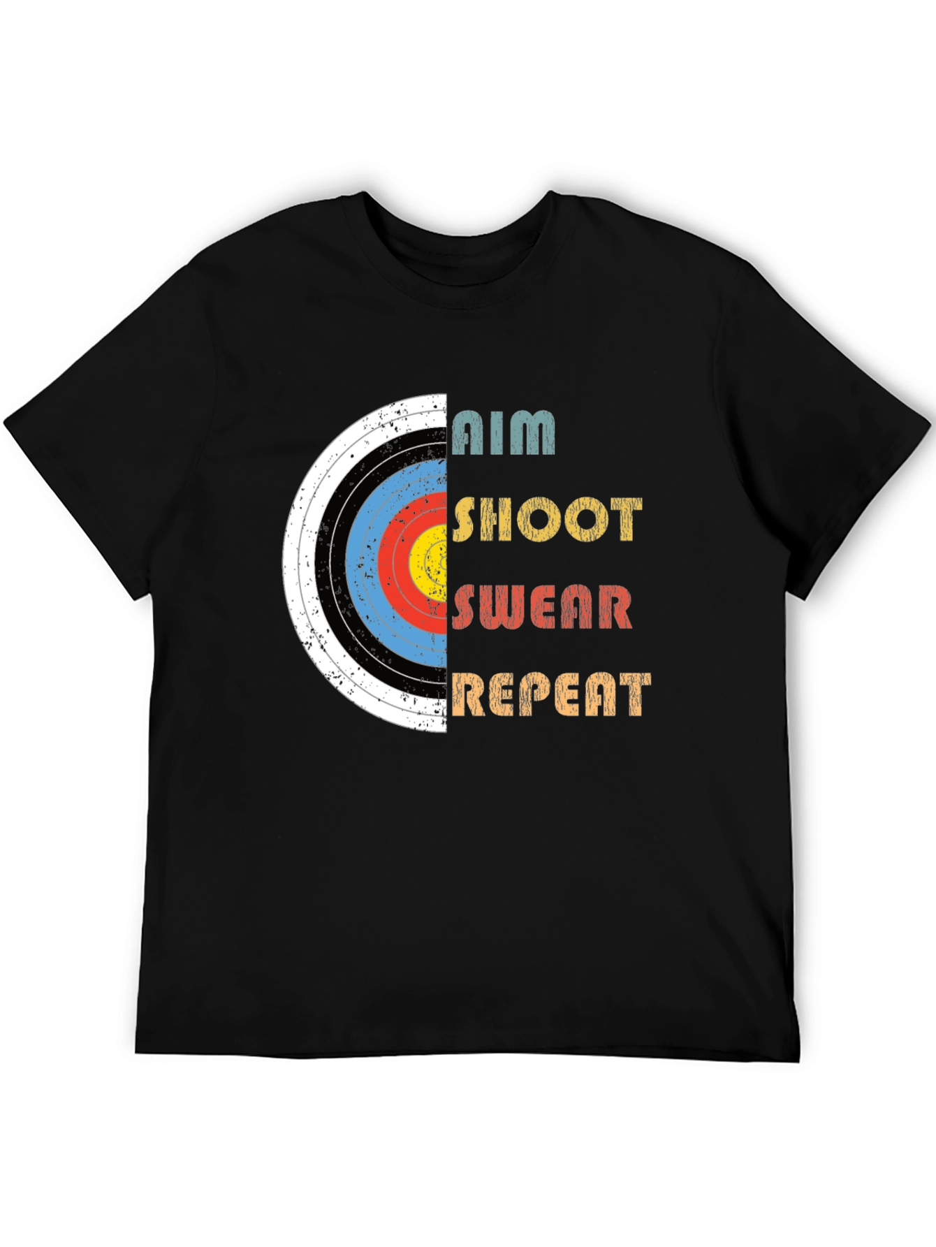 Archery Aim Shoot Swear Repeat Graphic Tee