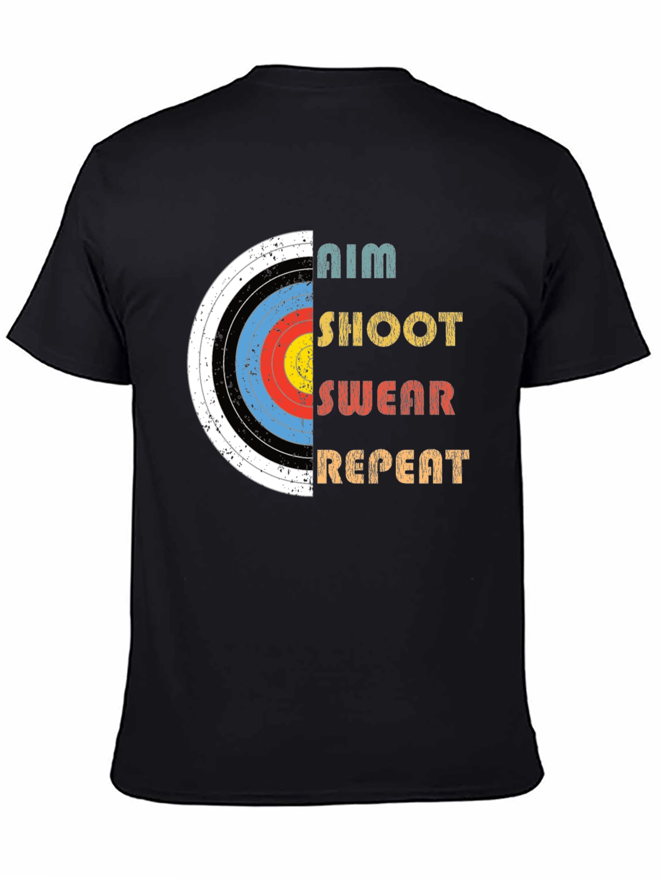 Archery Aim Shoot Swear Repeat Graphic Tee
