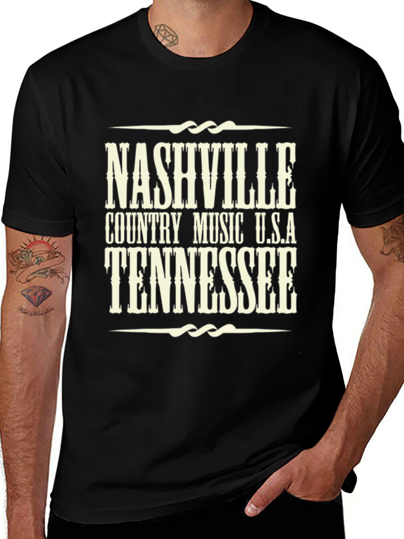 Nashville Tennessee Country Music USA Graphic T-Shirt