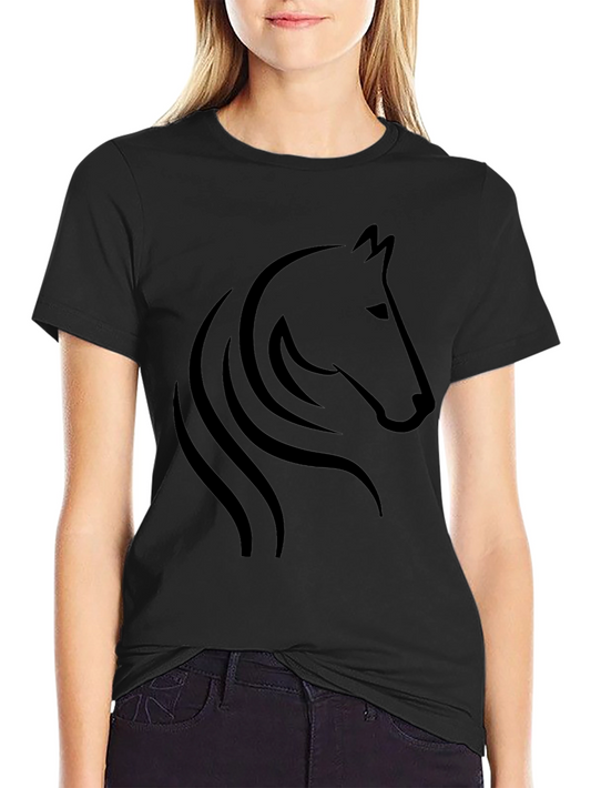 Black Horse Graphic T-Shirt - Stylish Mens Tee