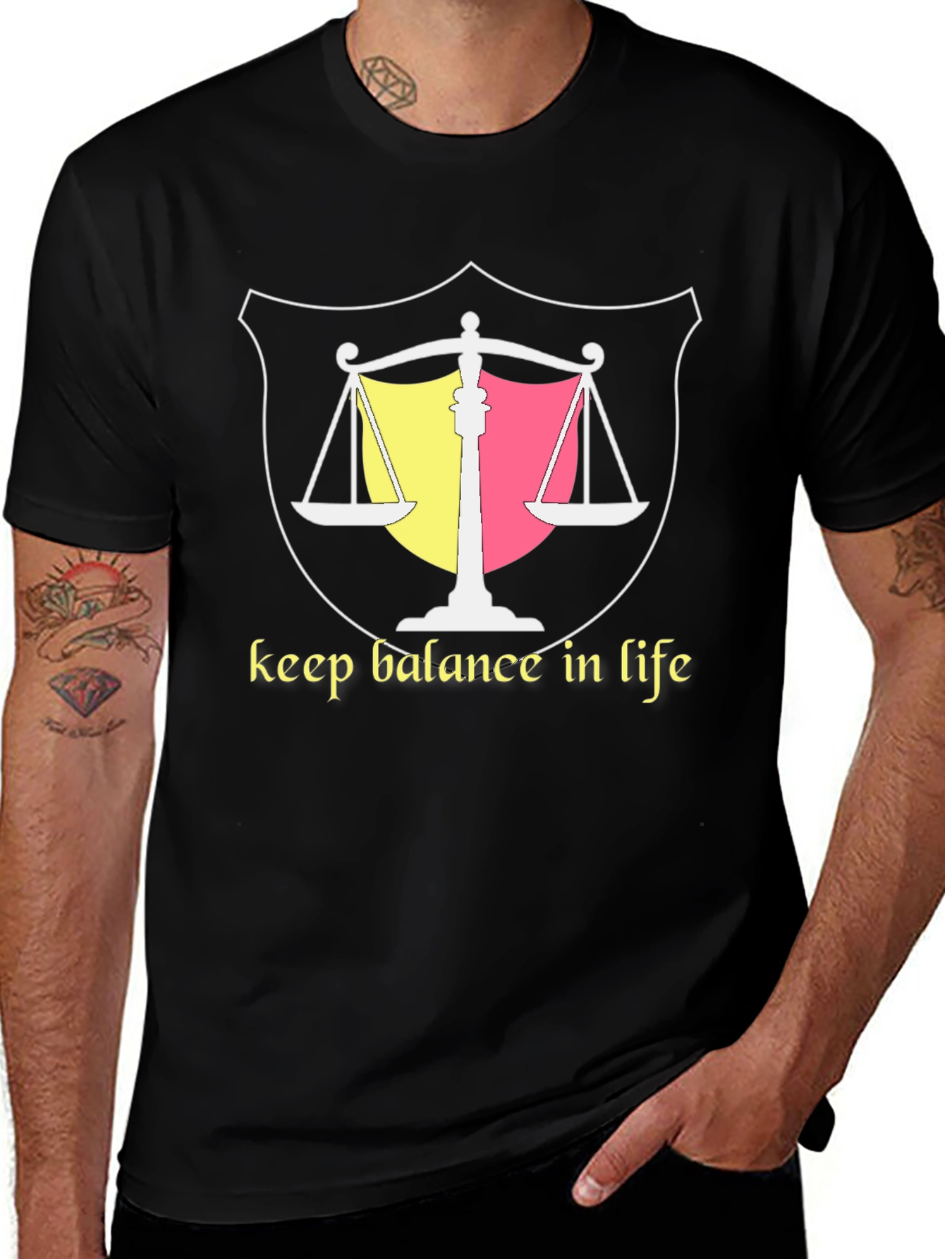 Balance in Life Graphic Tee - Black