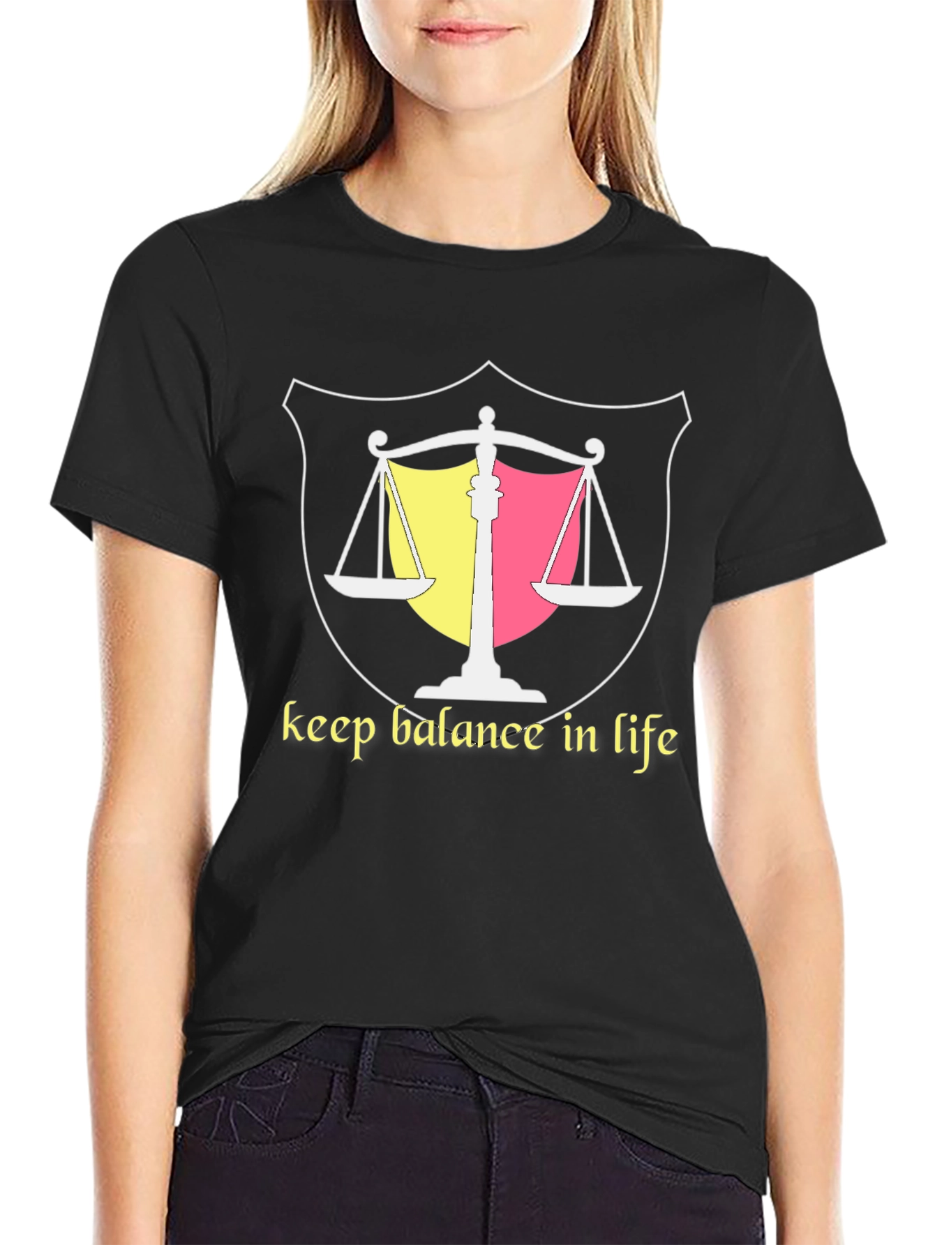 Balance in Life Graphic Tee - Black