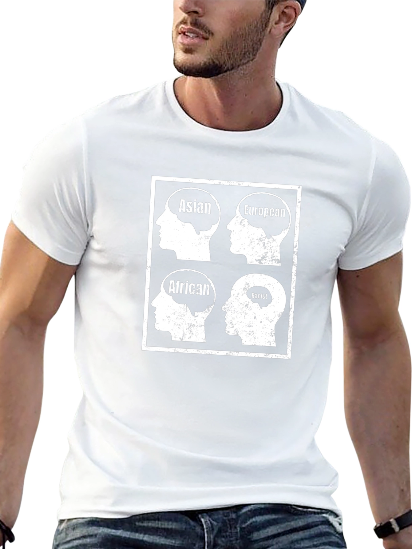 Racist Brain T-Shirt: Equality & Awareness Tee