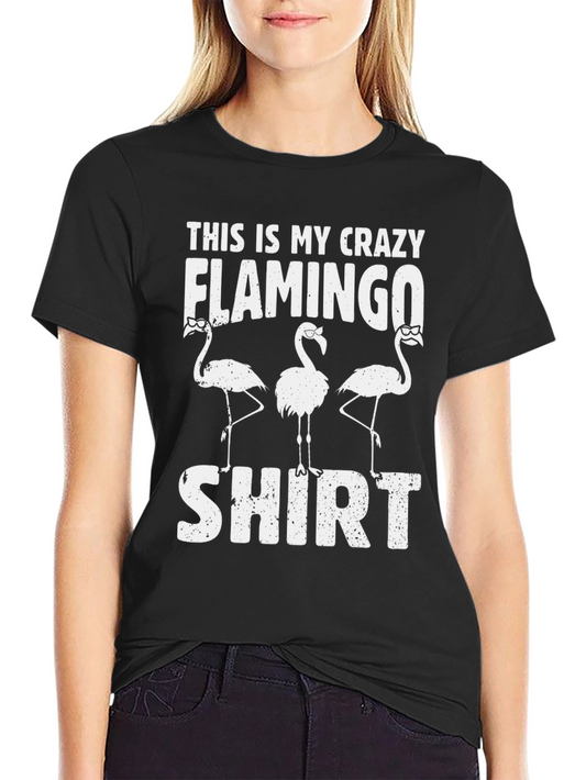 Crazy Flamingo Graphic T-Shirt - Mens Black Tee