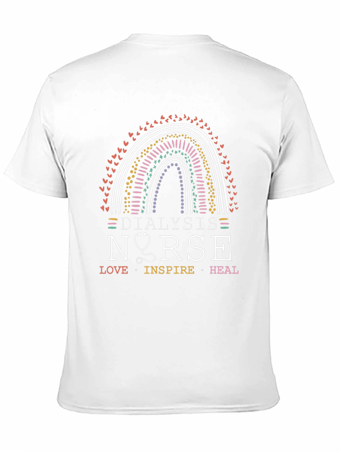 Dialysis Nurse Rainbow Graphic Tee