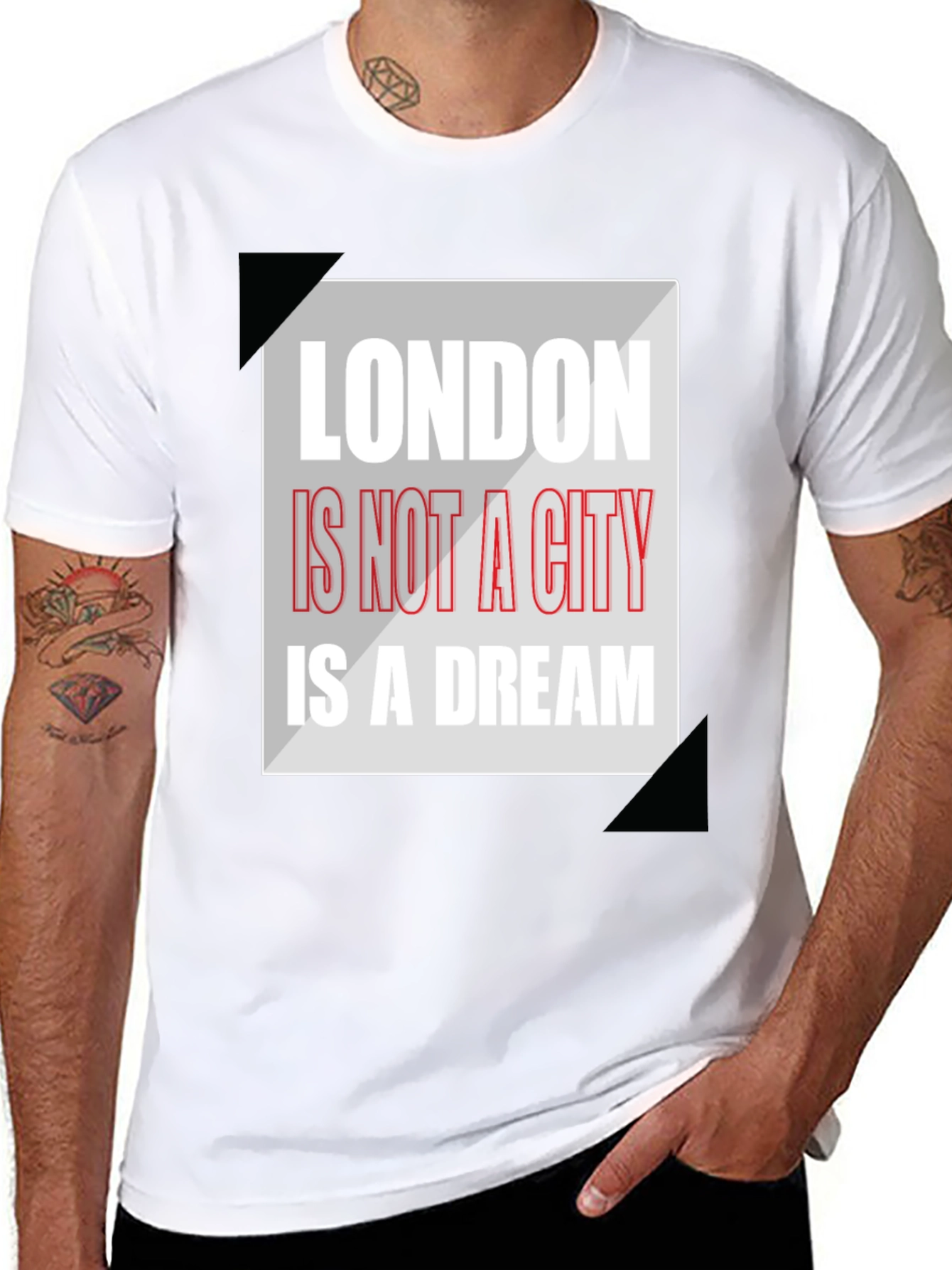 London Dream Graphic Tee - Mens Black T-Shirt