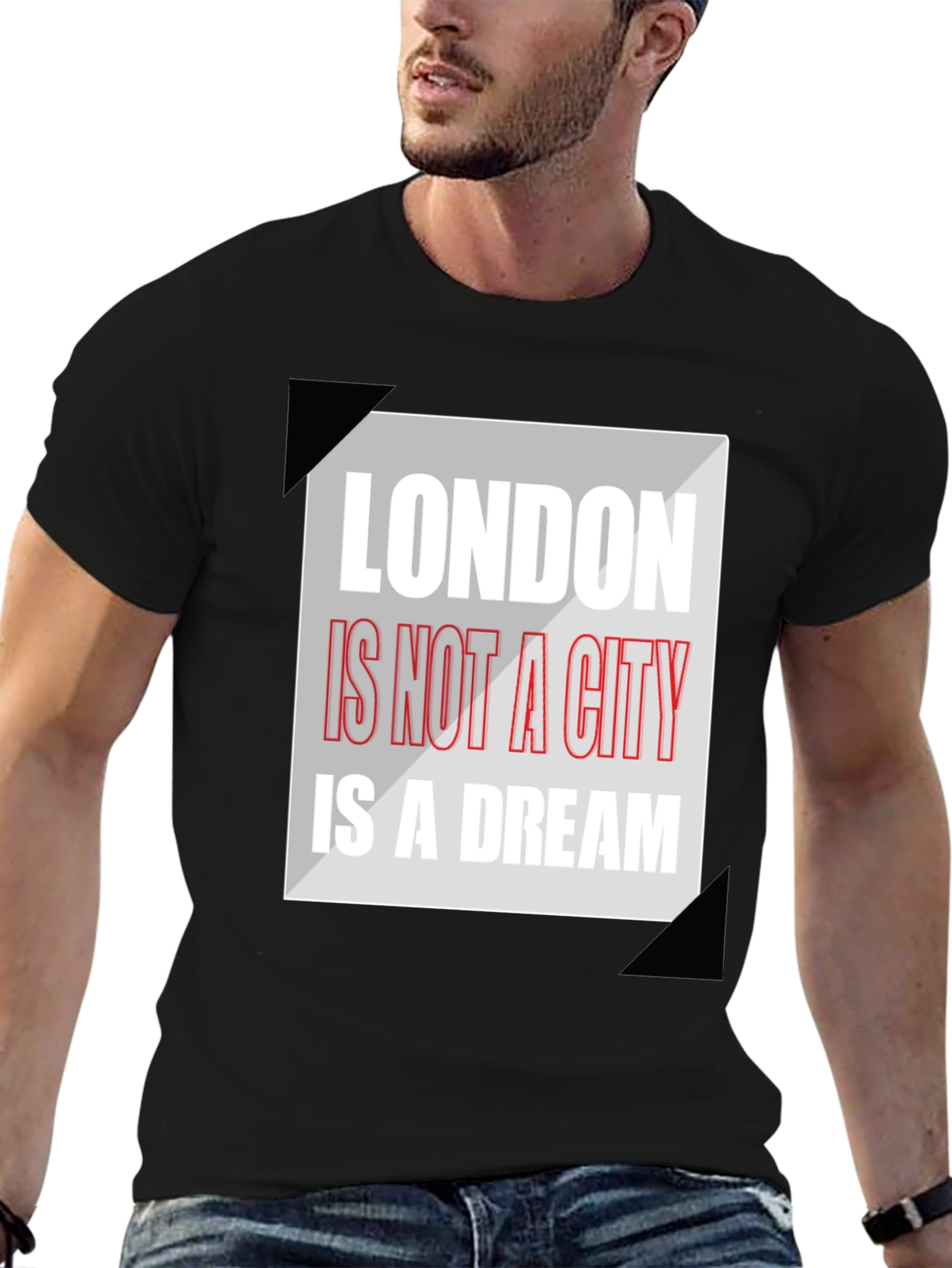 London Dream Graphic Tee - Mens Black T-Shirt