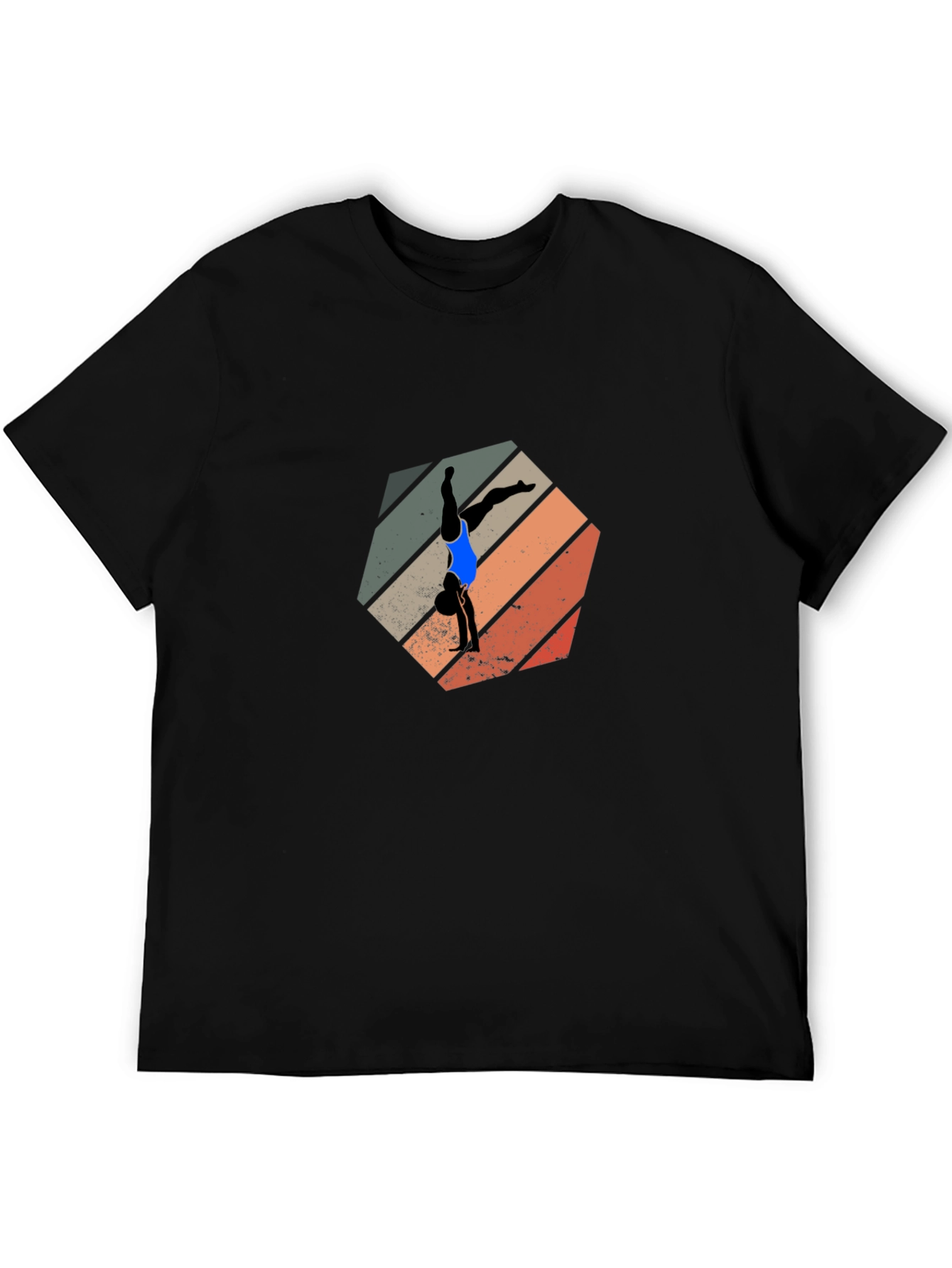 Gymnast Retro Graphic Black Tee