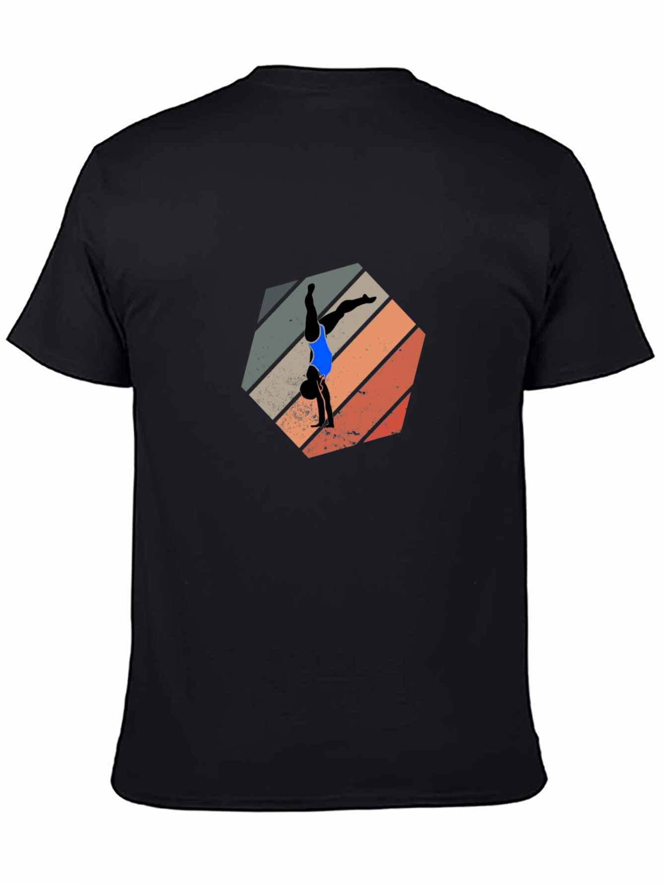 Gymnast Retro Graphic Black Tee