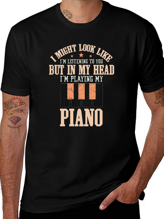 Funny Piano Player T-Shirt - In My Head