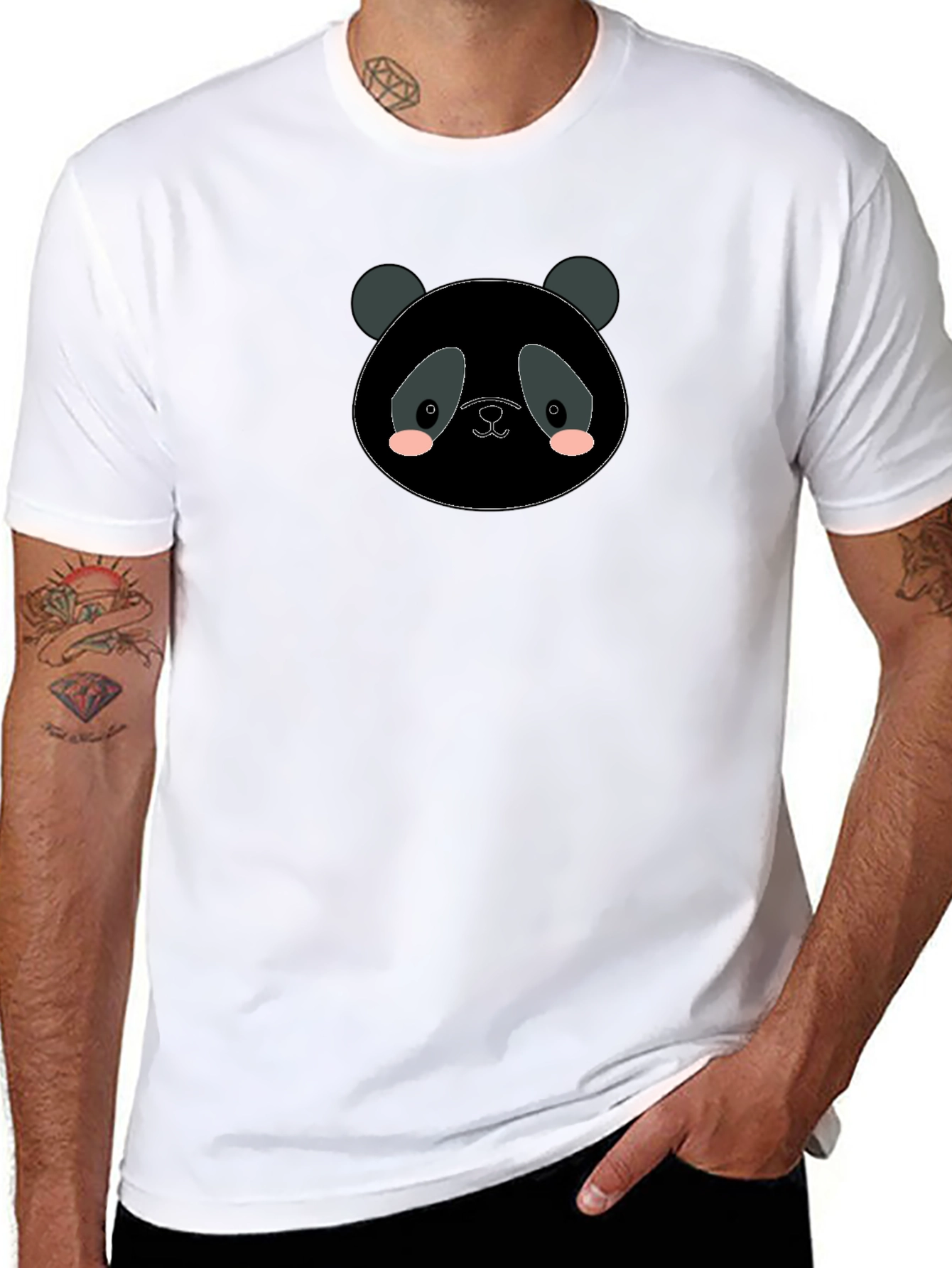 Panda Graphic Black T-Shirt - Casual Comfort