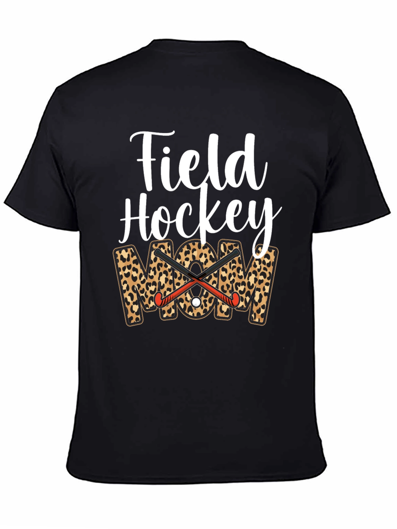 Field Hockey Mom Leopard Print T-Shirt