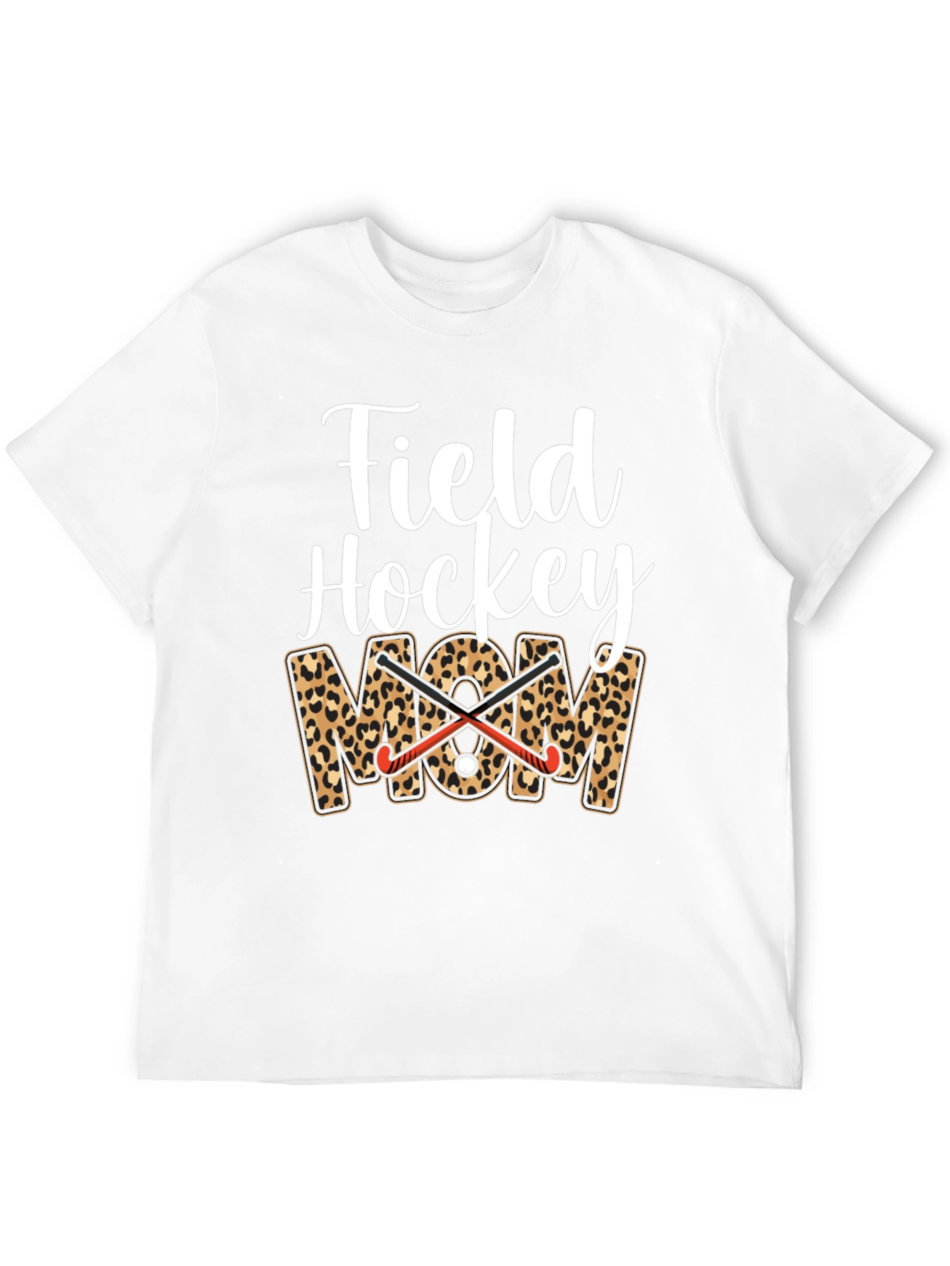 Field Hockey Mom Leopard Print T-Shirt