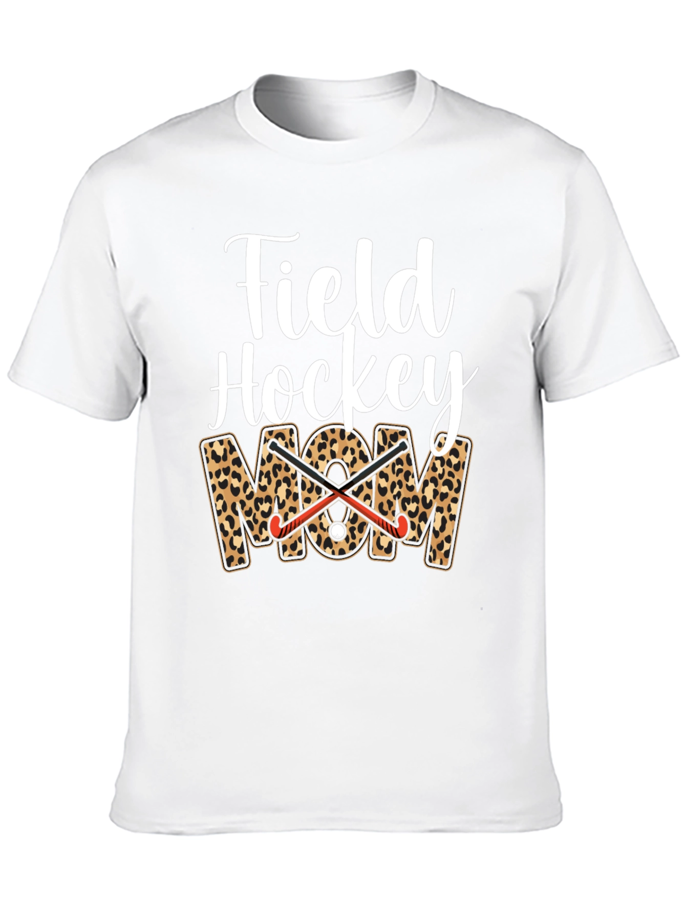 Field Hockey Mom Leopard Print T-Shirt