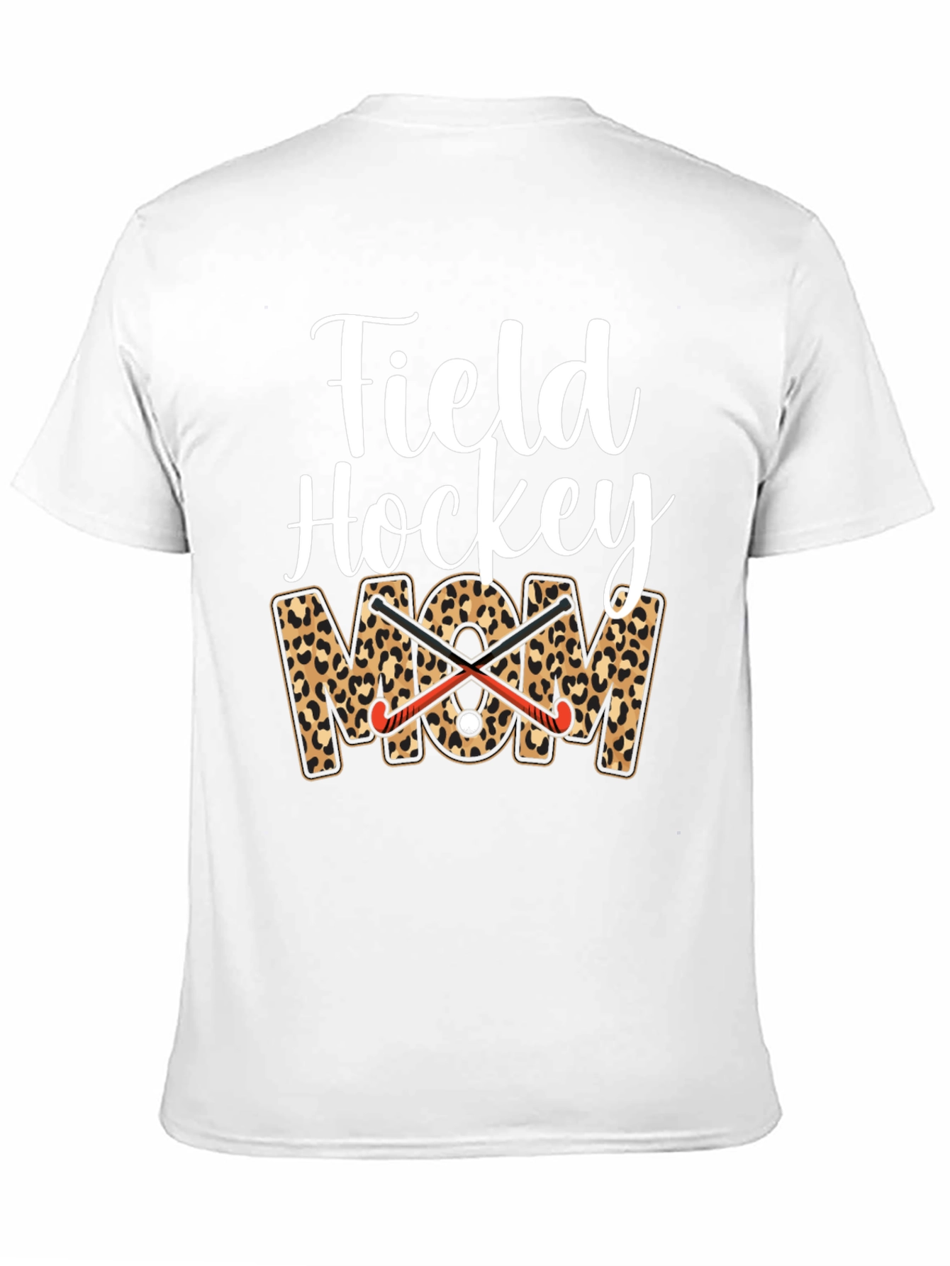 Field Hockey Mom Leopard Print T-Shirt