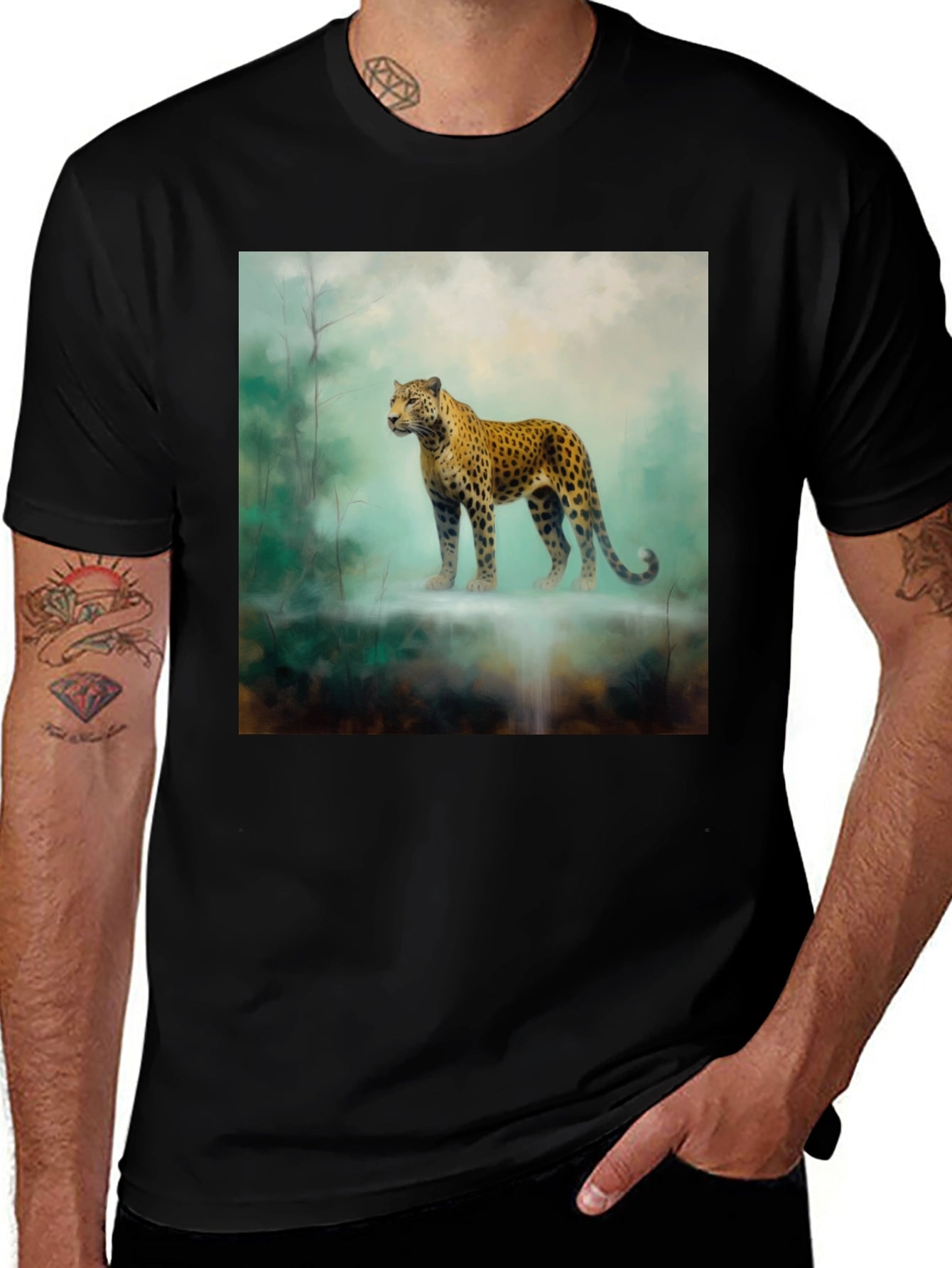 Leopard Print T-Shirt - Wildlife Design