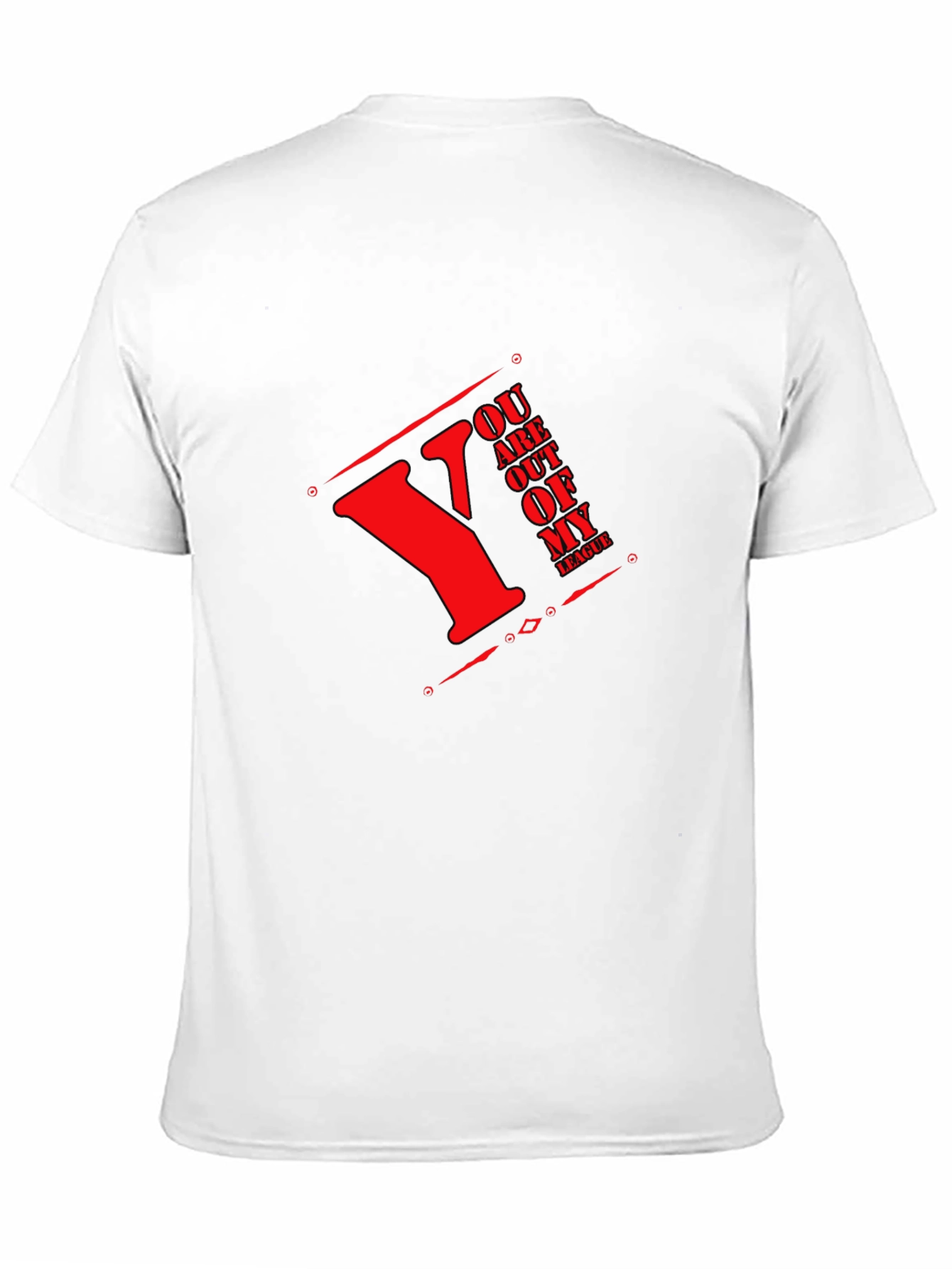 Mens Black T-Shirt with Red Lettering Design