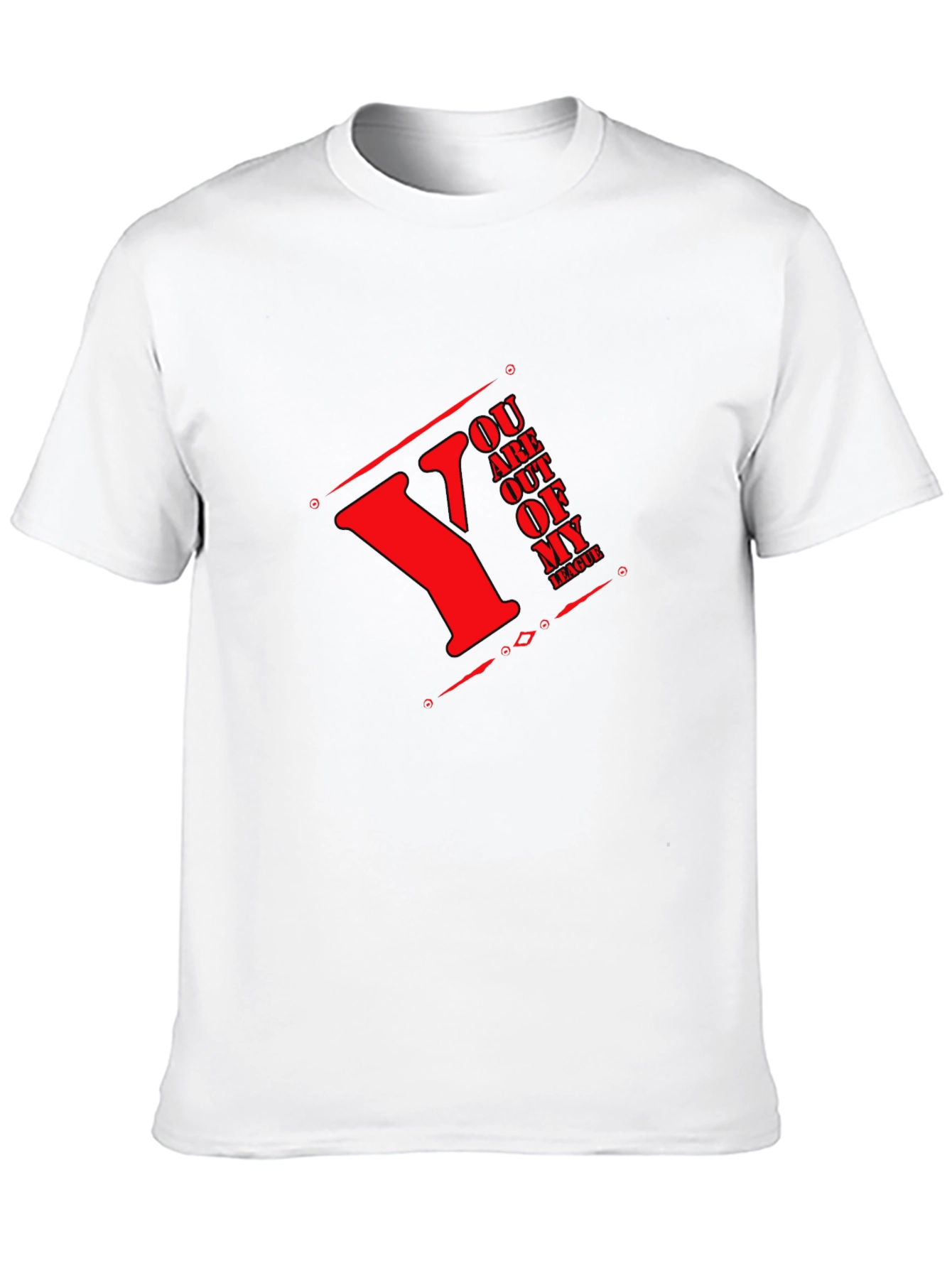Mens Black T-Shirt with Red Lettering Design