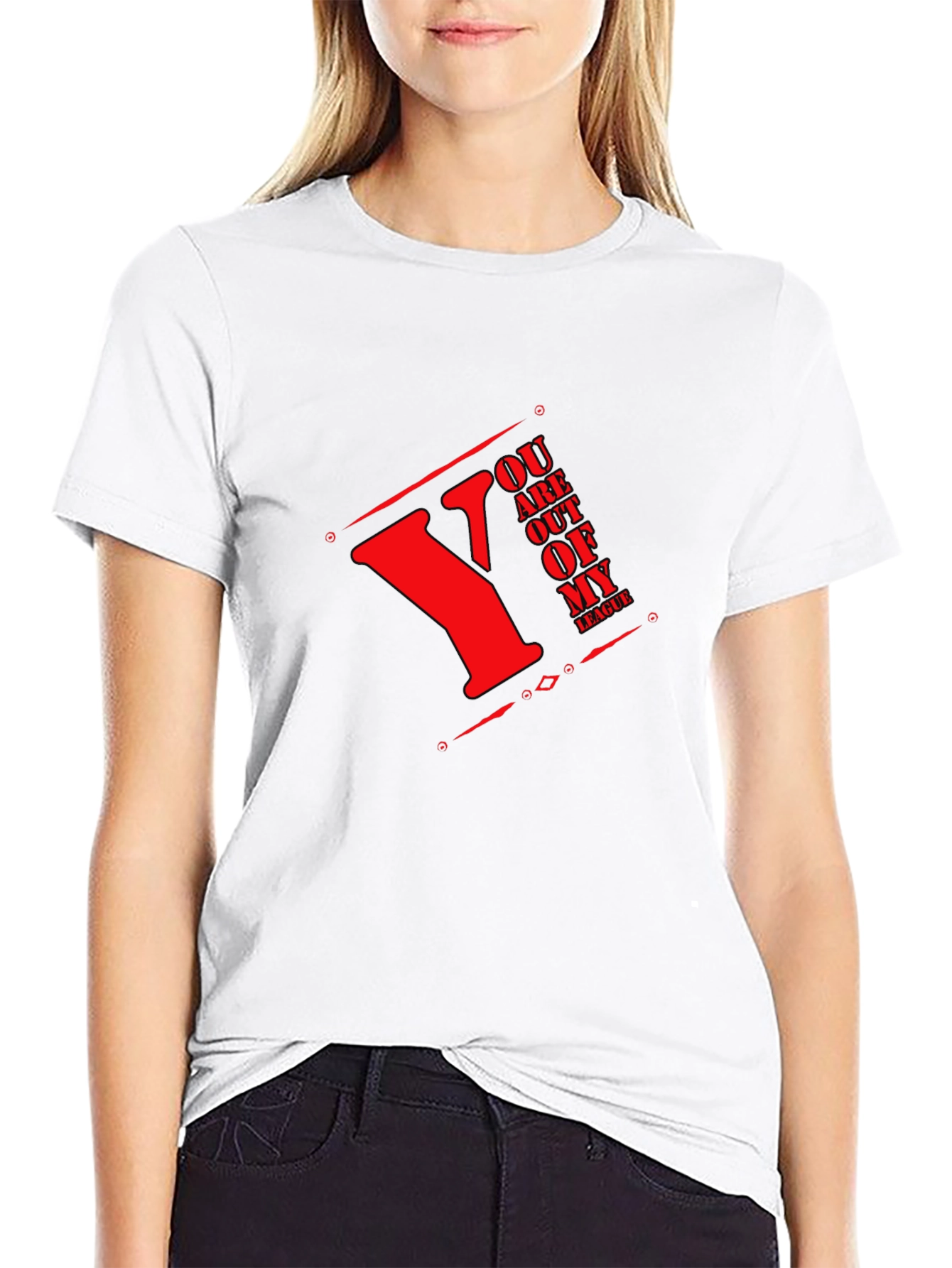 Mens Black T-Shirt with Red Lettering Design