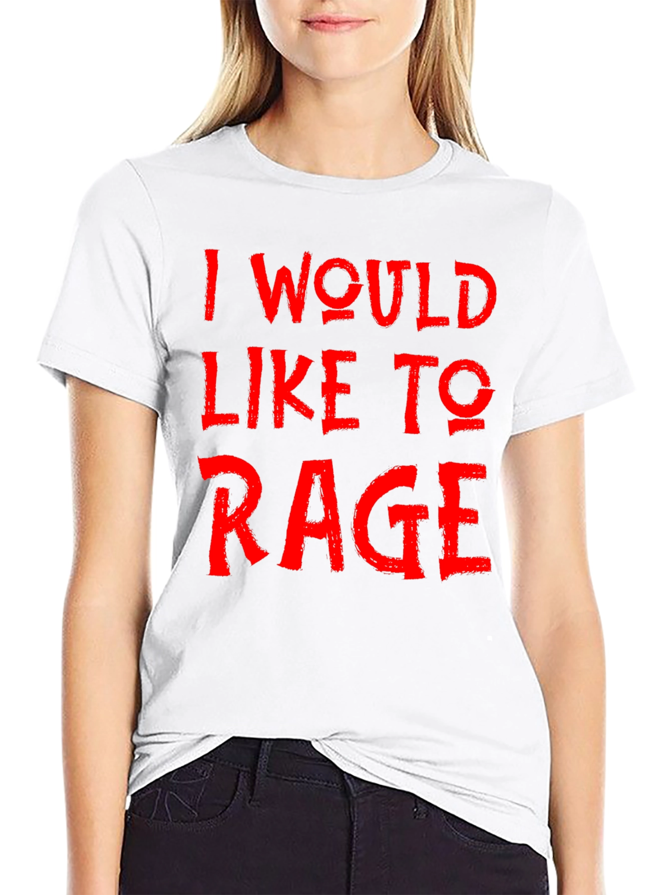 I Would Like to Rage Black Graphic Tee