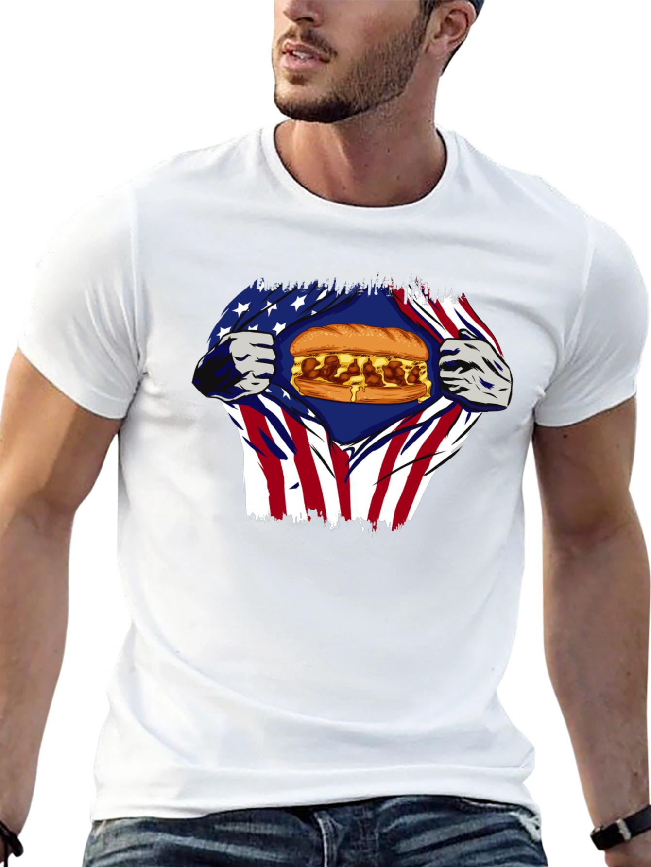 American Flag Meatball Sub T-Shirt