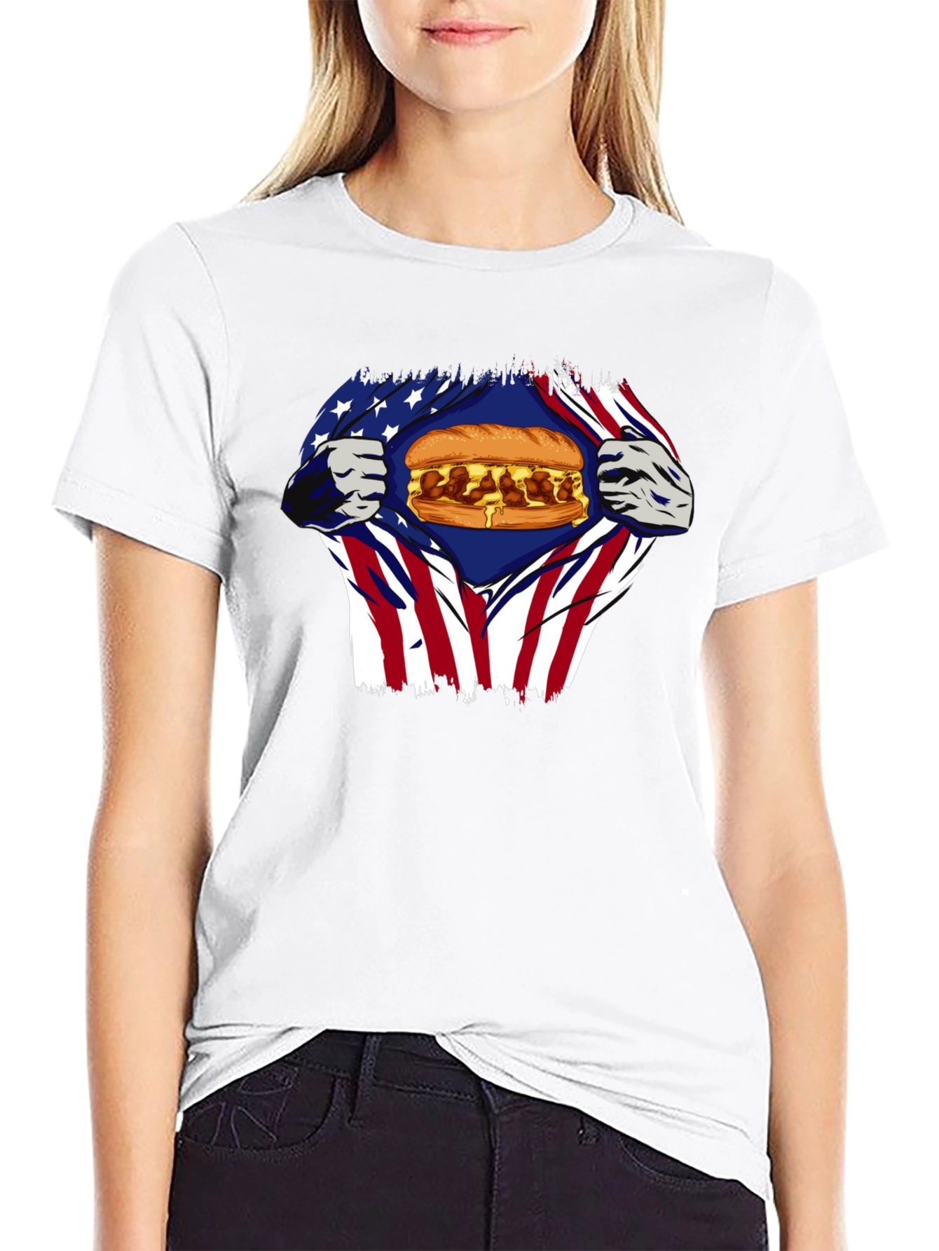 American Flag Meatball Sub T-Shirt