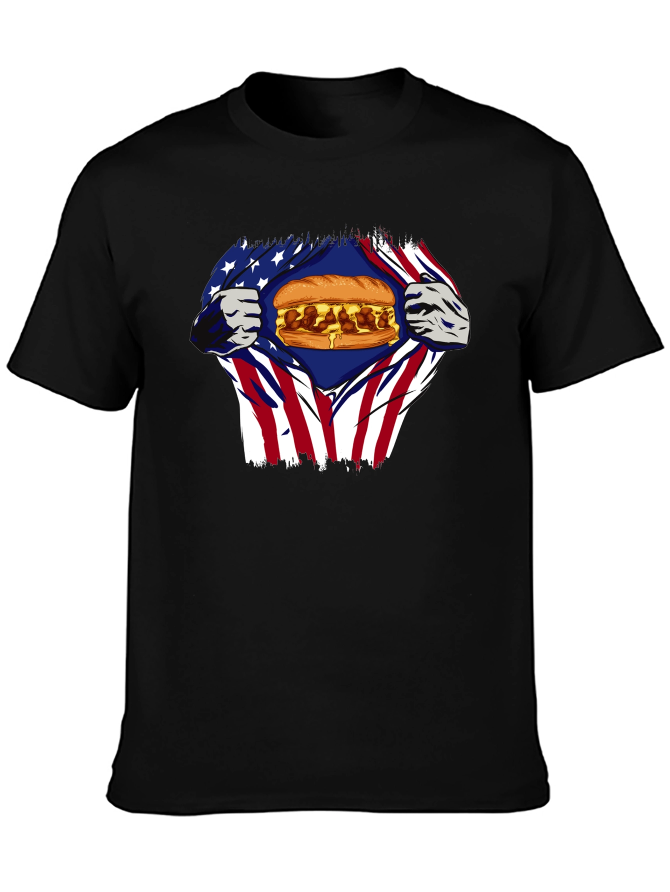 American Flag Meatball Sub T-Shirt
