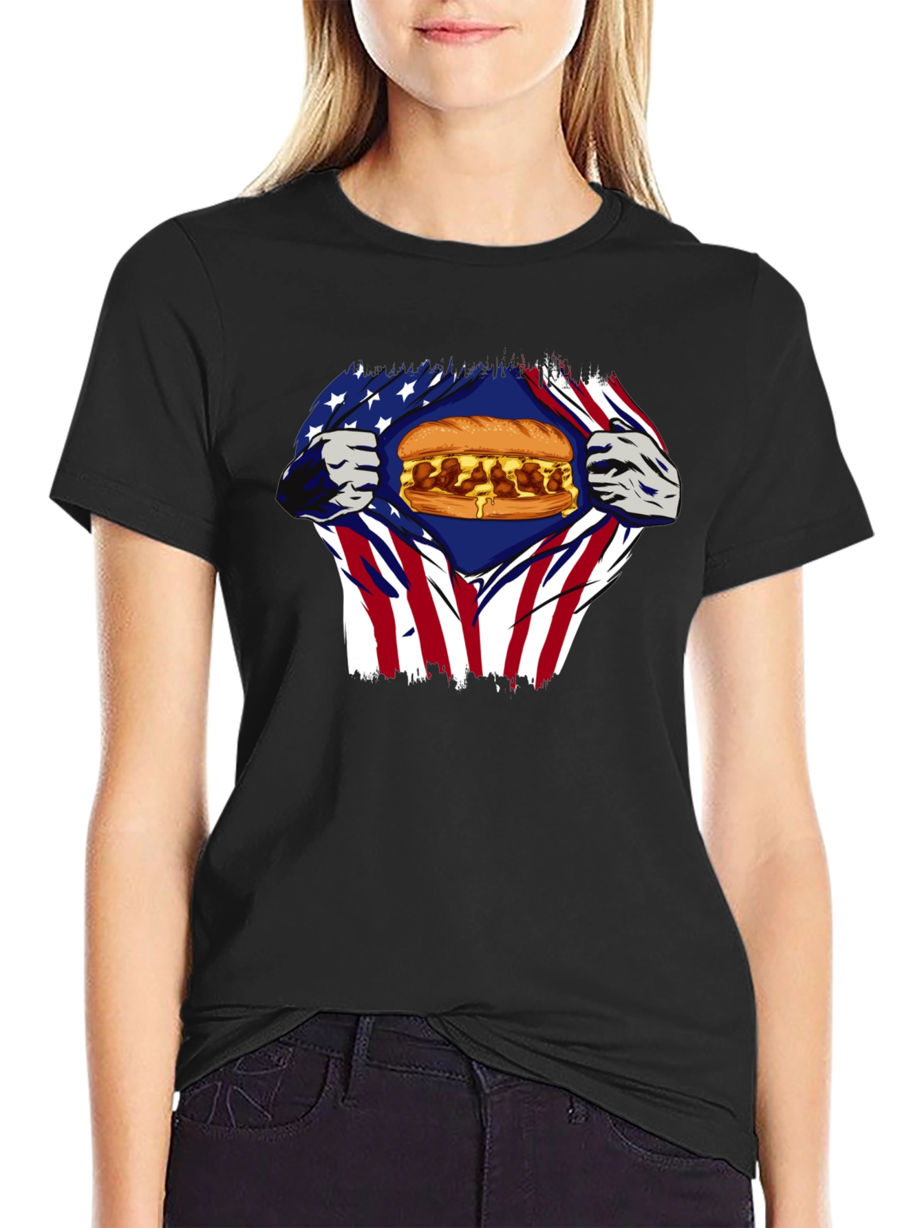 American Flag Meatball Sub T-Shirt